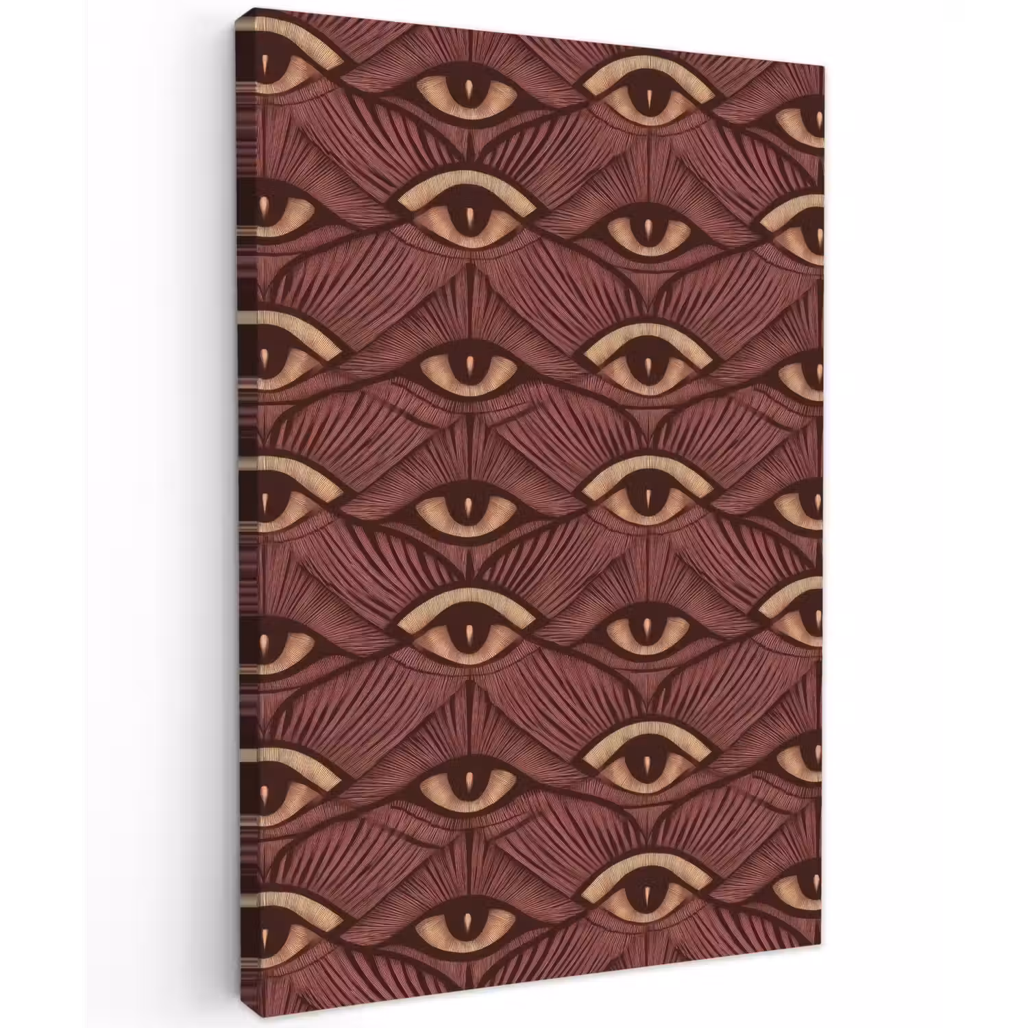 Mystiek - Ogen - Bruin Tuinposter op houten frame 2 cm dik klein 841 -3d