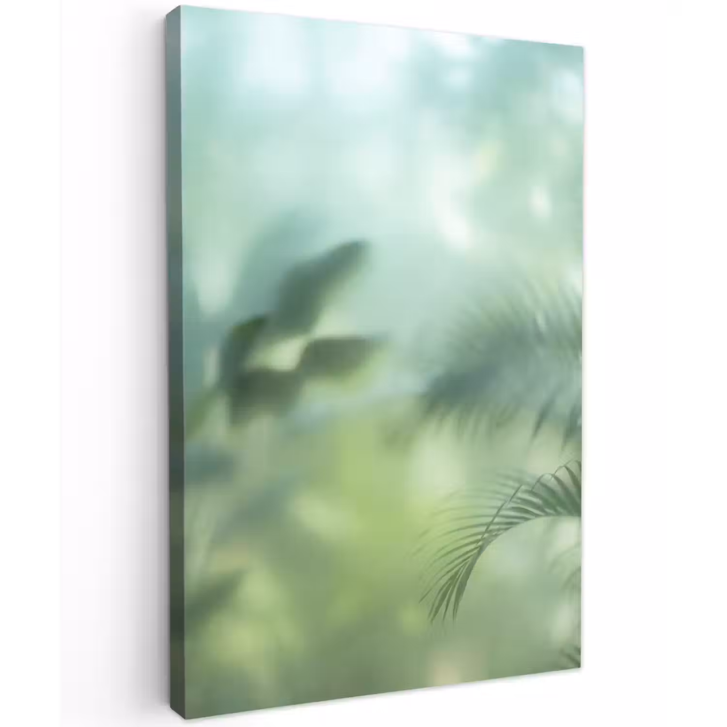 Natuur - Vervaagd - Groen - Abstract - Modern Tuinposter op houten frame 2 cm dik klein -3d