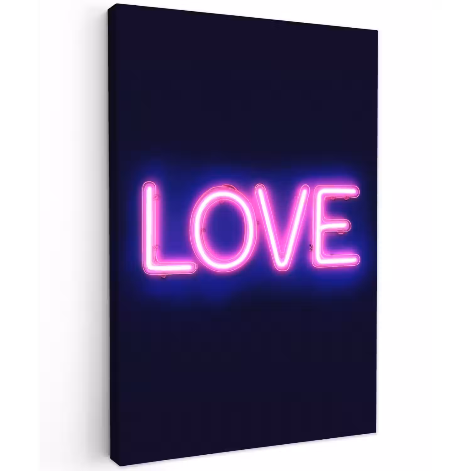 Neon - Love - Valentijn Tuinposter op houten frame 2 cm dik klein -3d