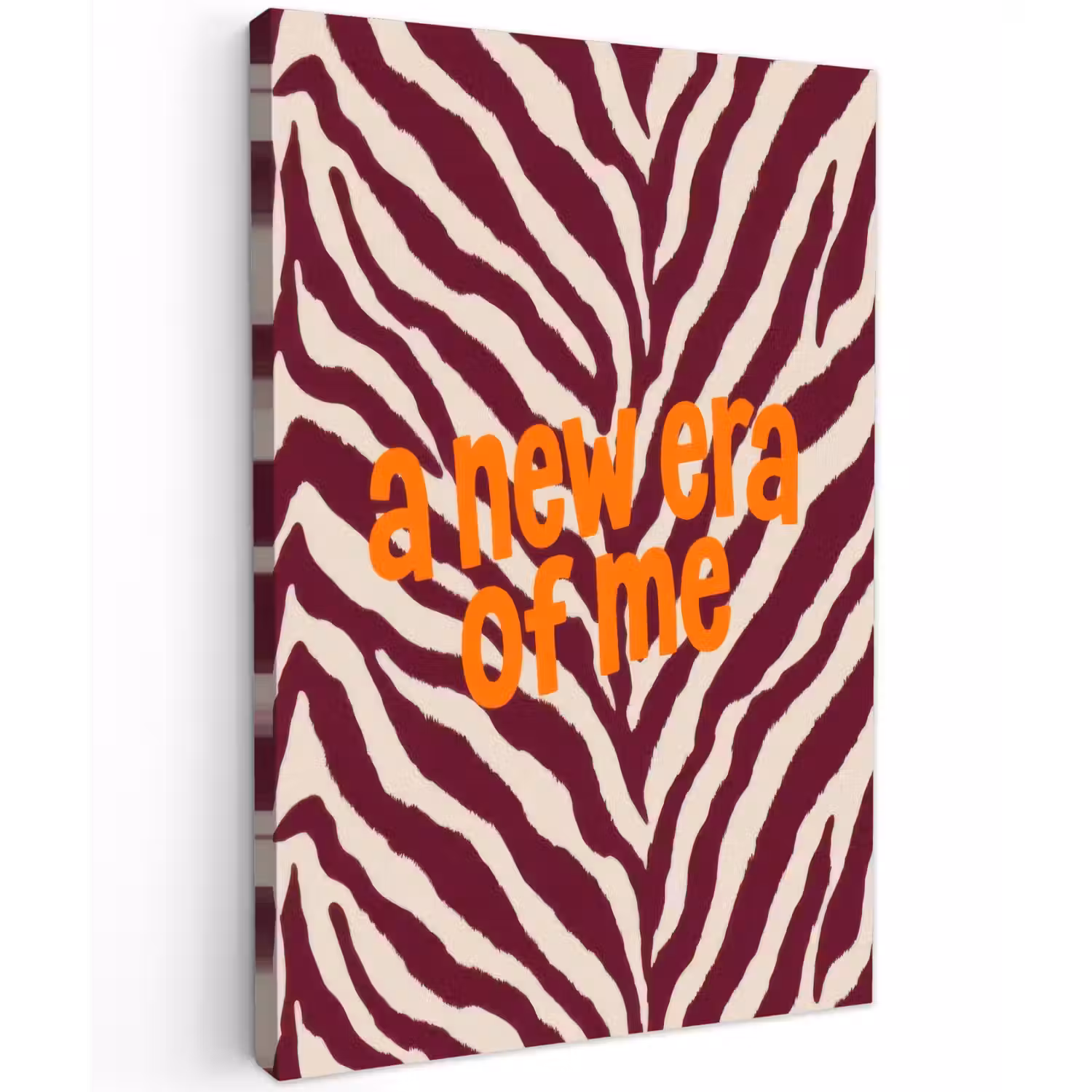 New era - Bordeaux - Zebraprint Tuinposter op houten frame 2 cm dik klein -3d