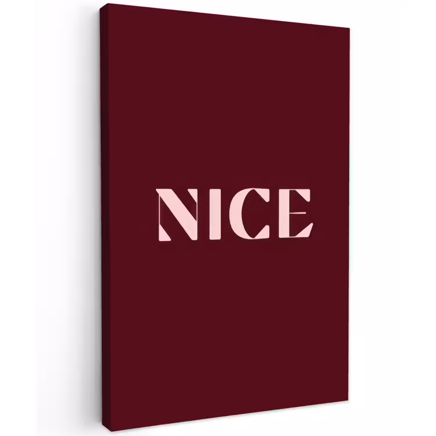 Nice - Bordeaux - Roze Tuinposter op houten frame 2 cm dik klein -3d