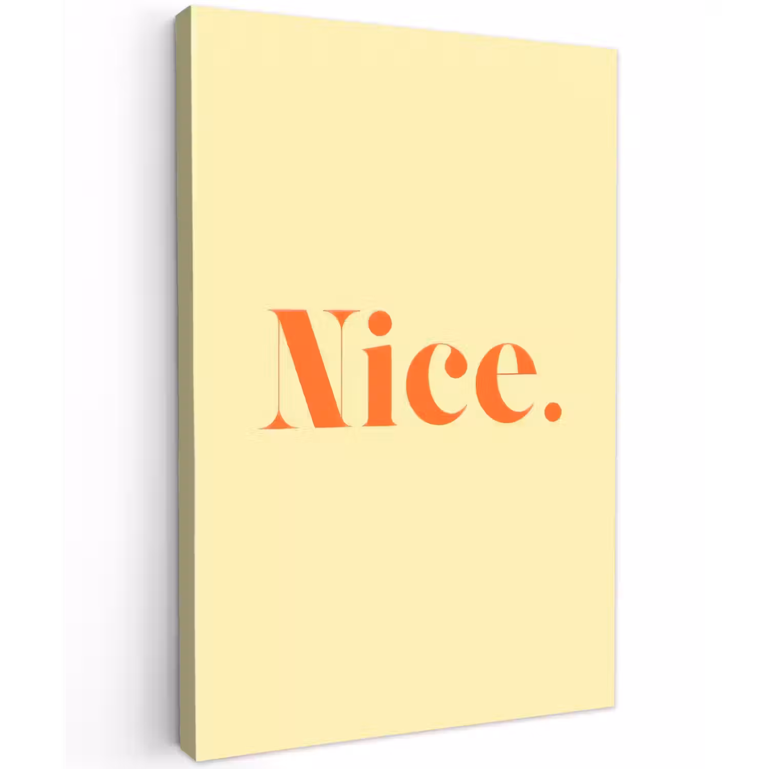 Nice - Oranje - Geel - Minimalistisch Tuinposter op houten frame 2 cm dik klein -3d