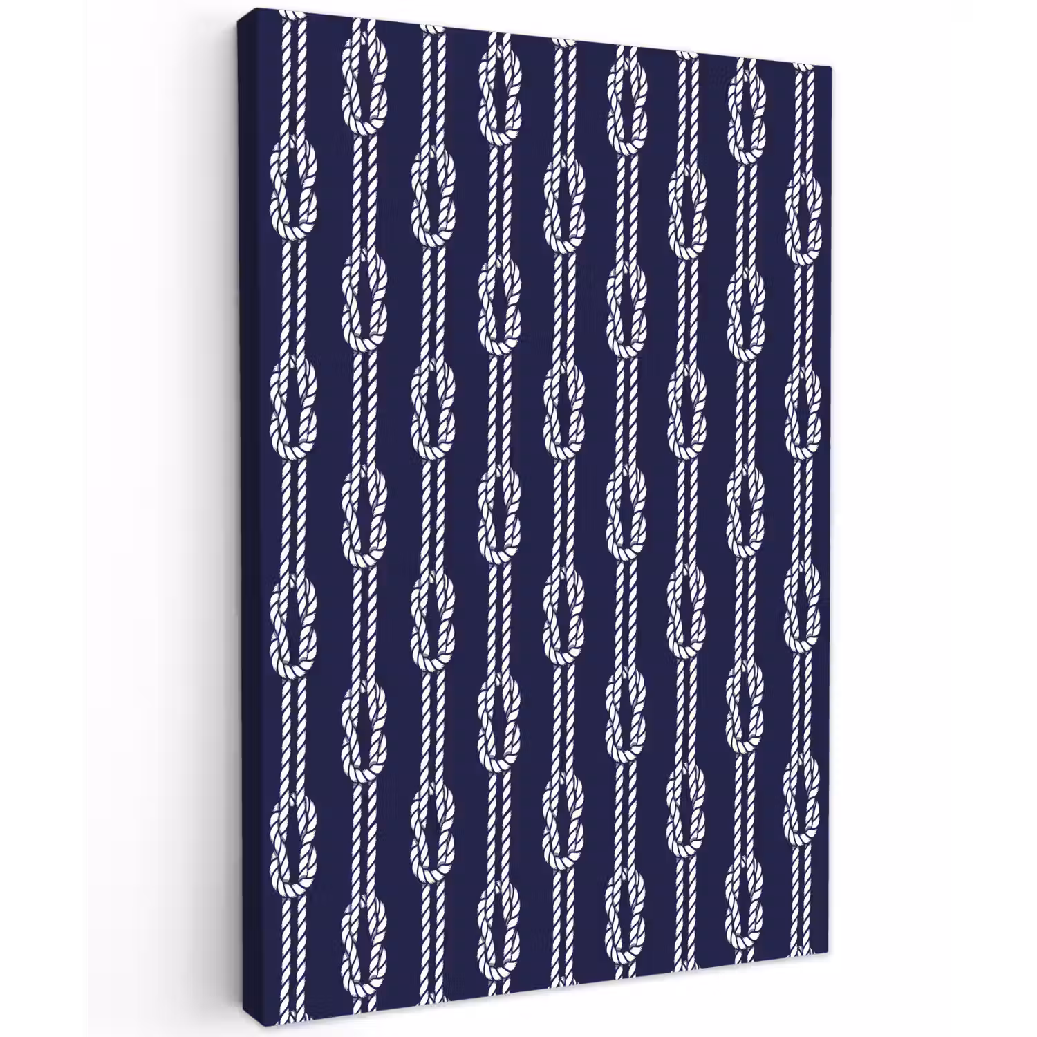 Oceaan - Touw - Blauw - Wit Tuinposter op houten frame 2 cm dik klein 841 -3d
