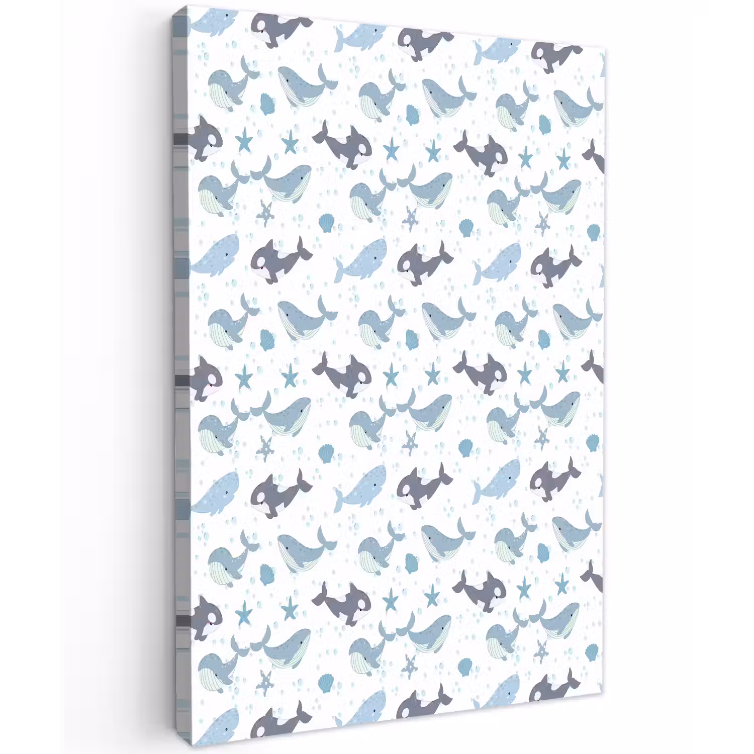 Oceaan - Walvis - Orka - Blauw Tuinposter op houten frame 2 cm dik klein 841 -3d