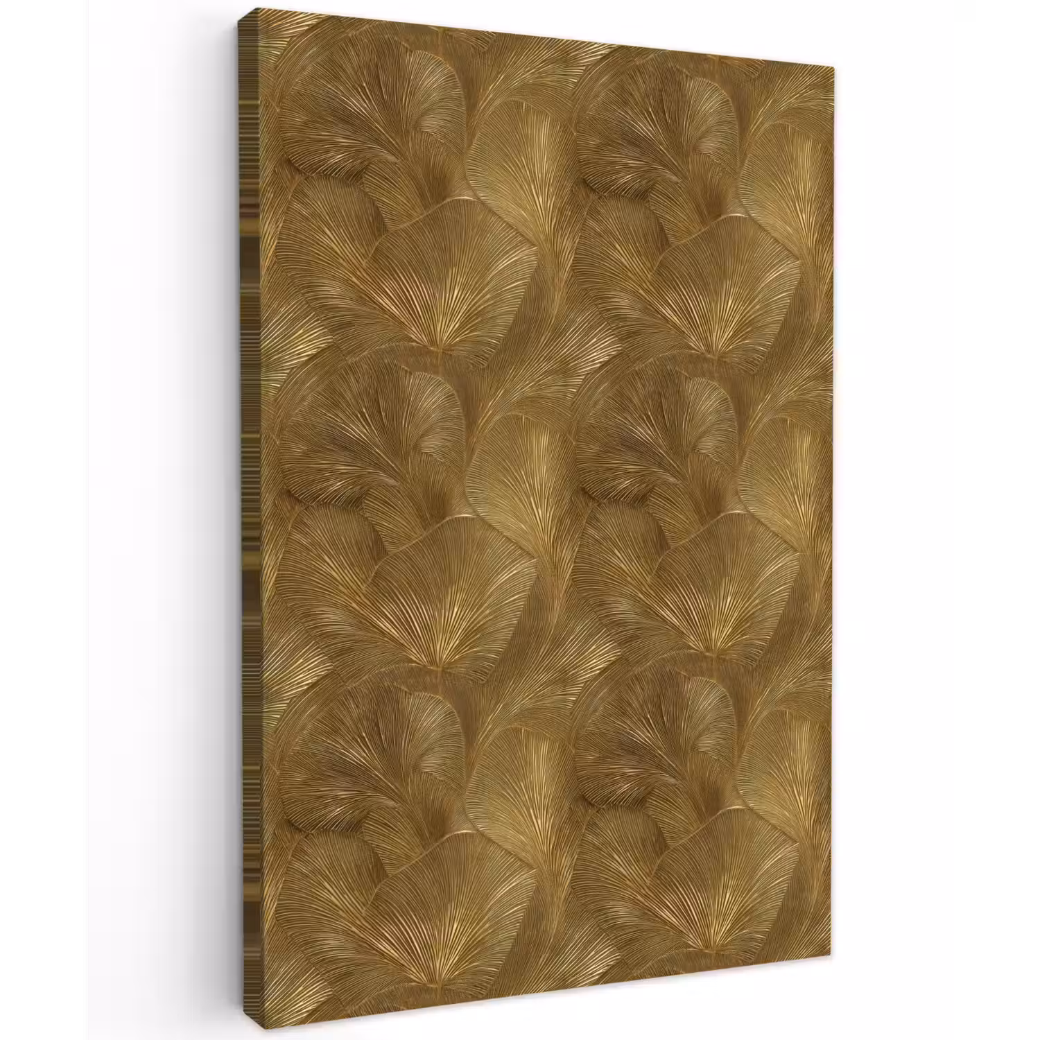 Organisch - Lijnen - Goud Tuinposter op houten frame 2 cm dik klein 841 -3d
