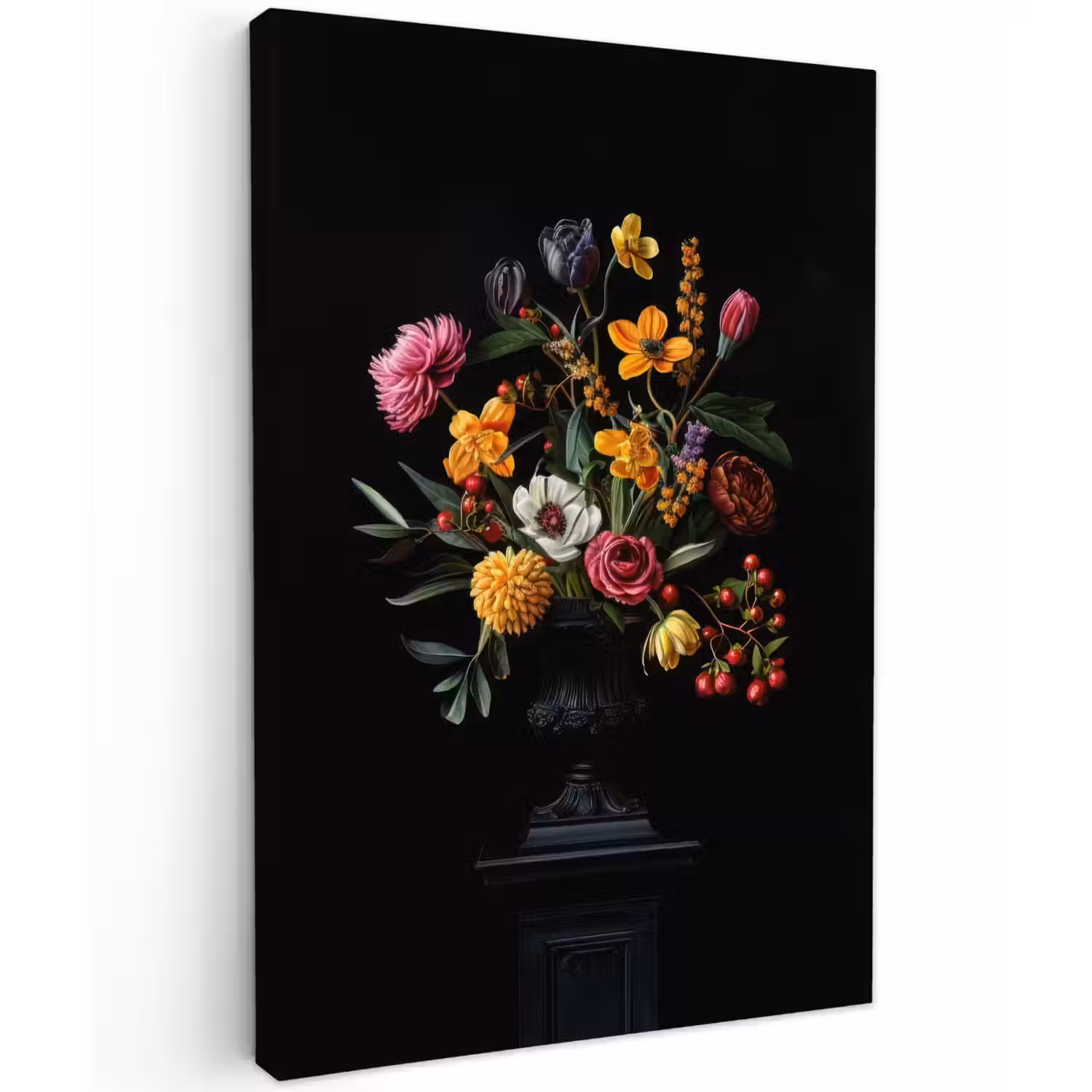 Sierlijk - Boeket - Bladeren Tuinposter op houten frame 2 cm dik klein -3d