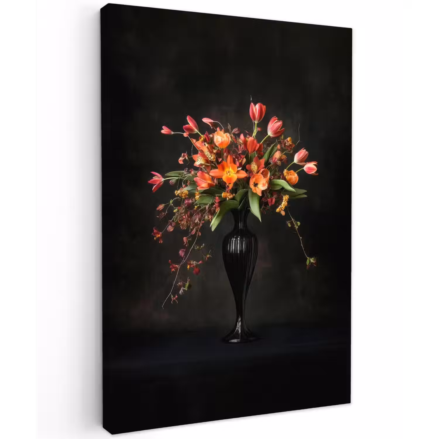 Sierlijk - Boeket - Vaas Tuinposter op houten frame 2 cm dik klein -3d