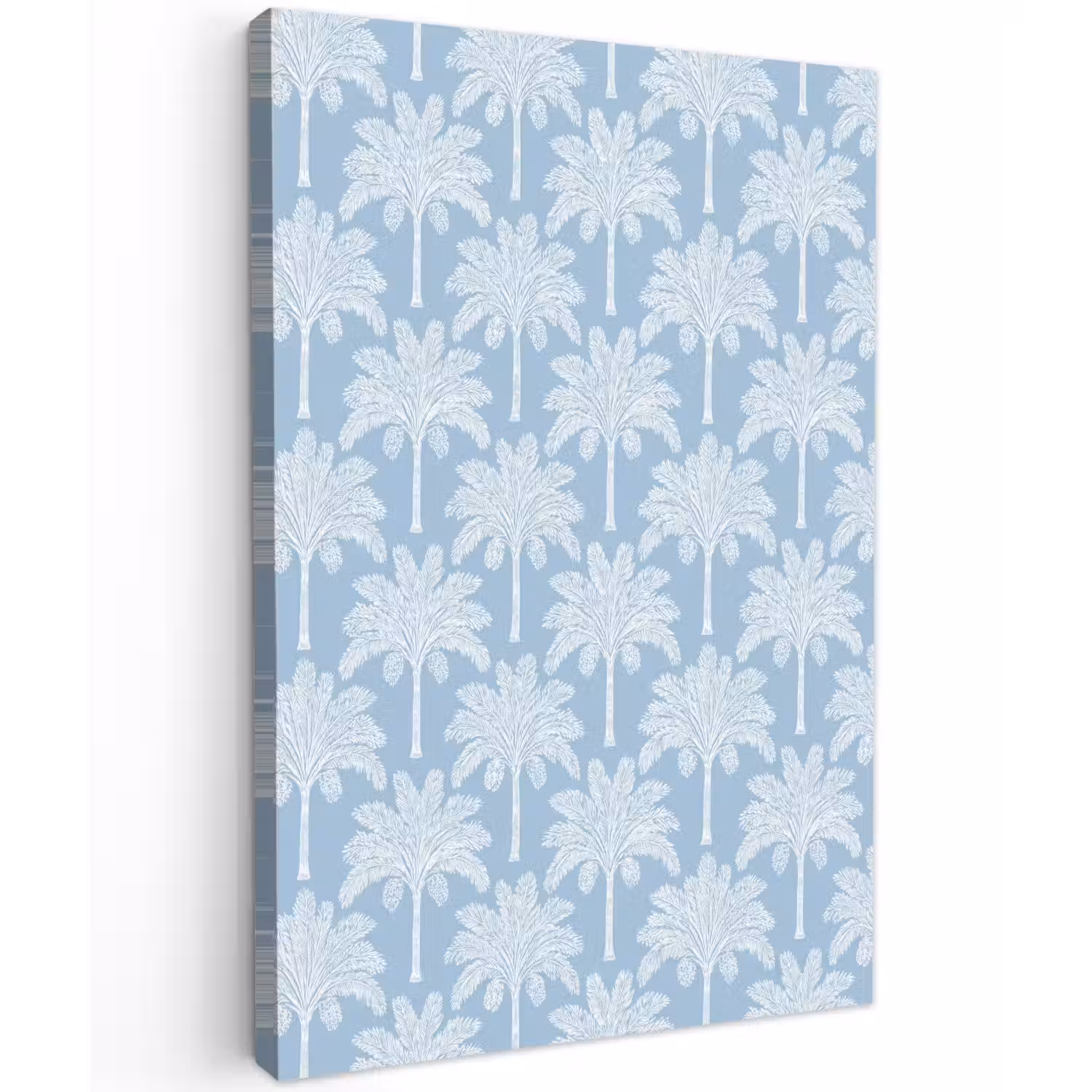 Palmboom - Modern - Blauw Tuinposter op houten frame 2 cm dik klein 841 -3d