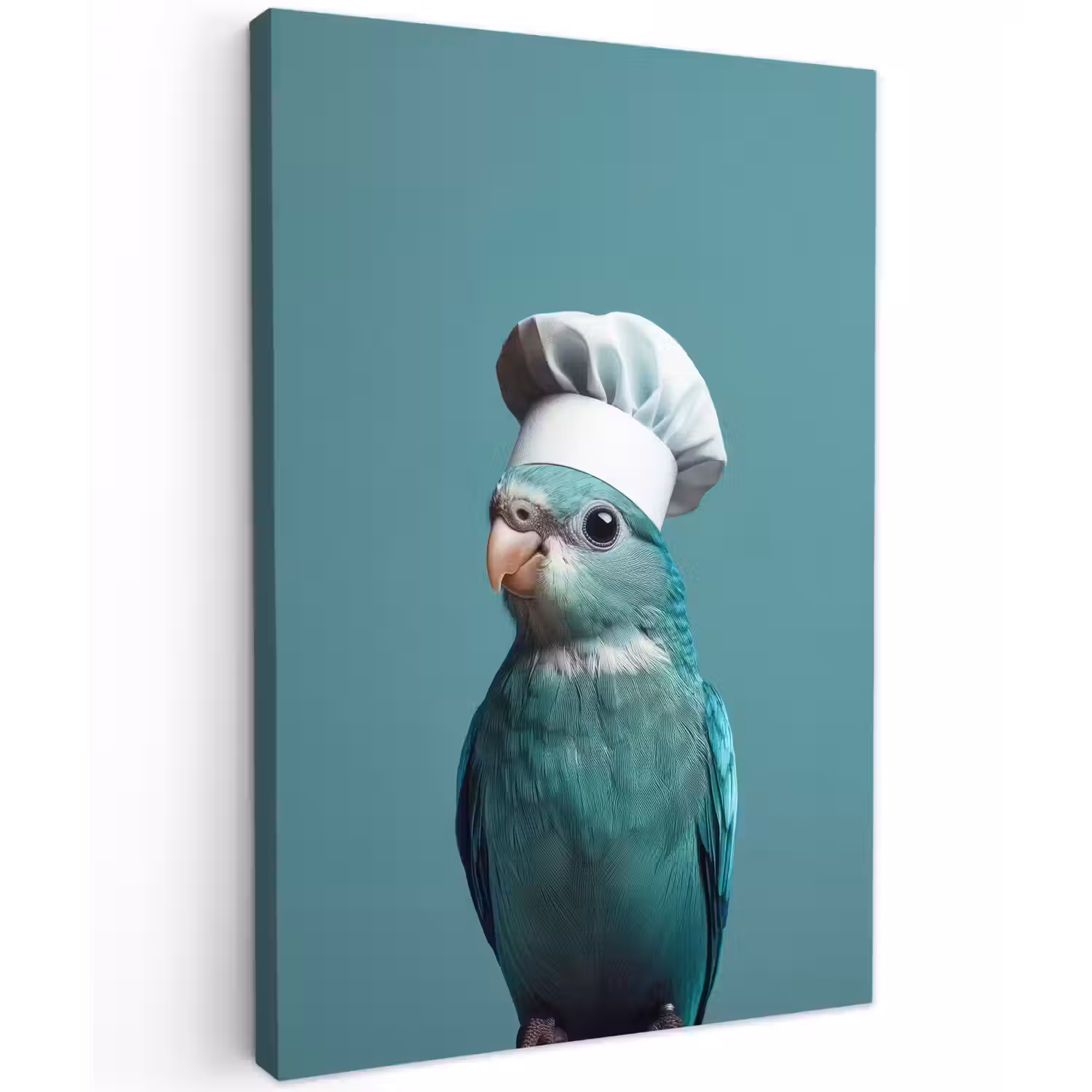 Parkiet - Vogel - Koksmuts - Cute Tuinposter op houten frame 2 cm dik klein -3d