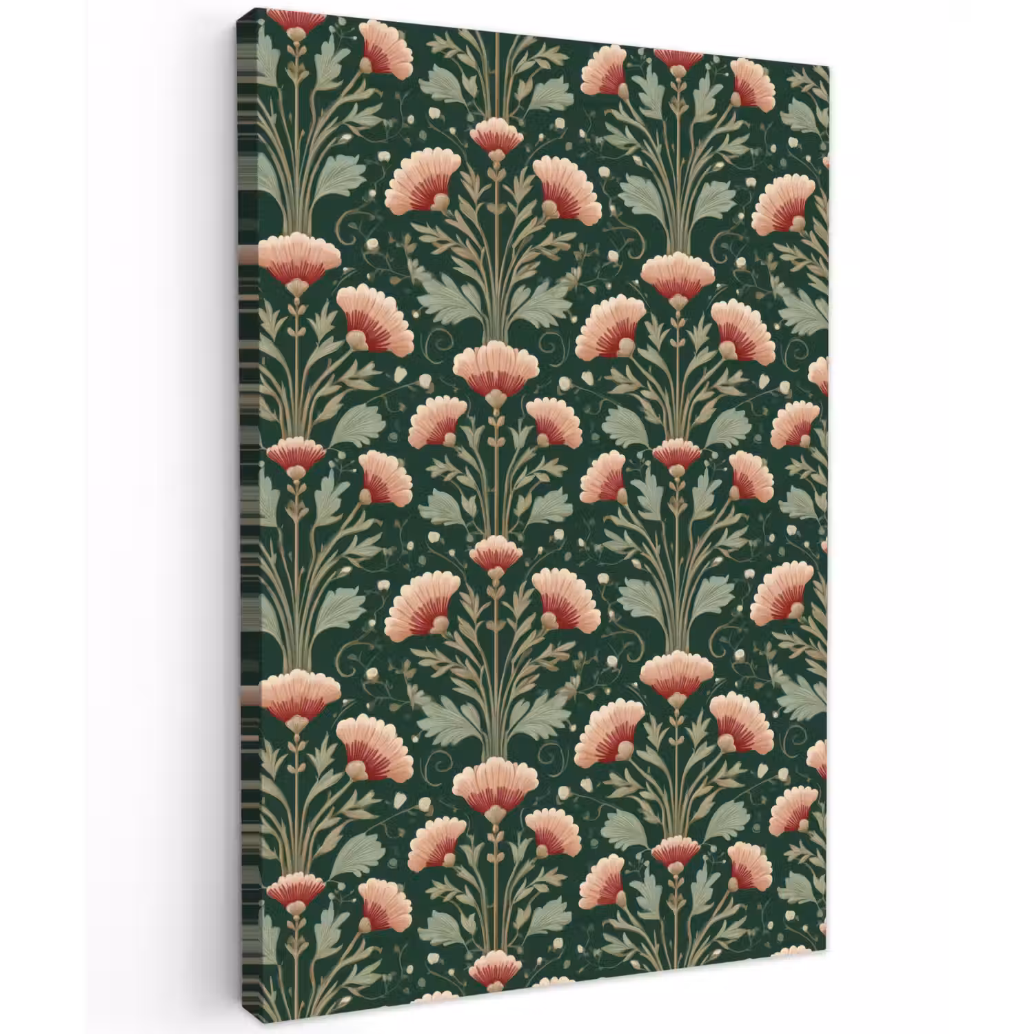 Patroon - Botanisch - Kleurrijk Tuinposter op houten frame 2 cm dik klein 841 -3d