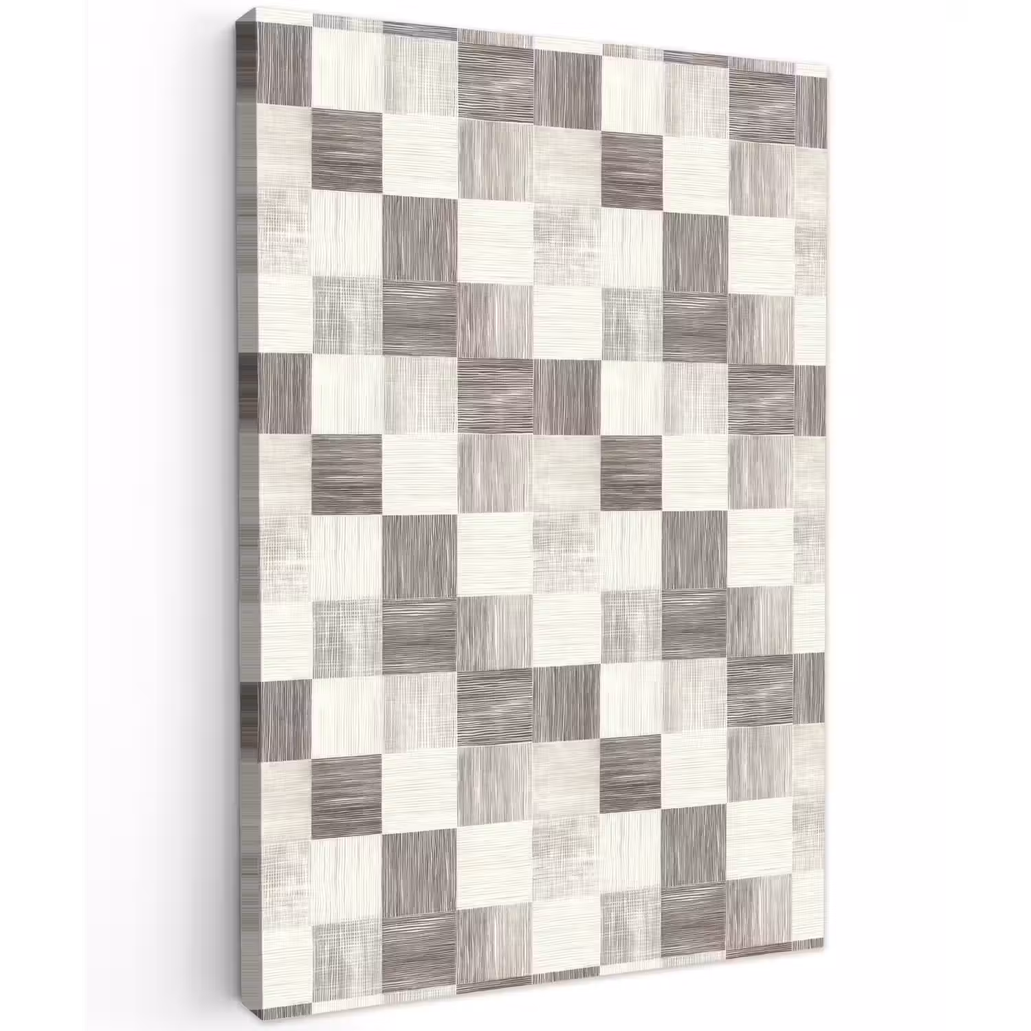 Patroon - Dambord - Houtnerf Tuinposter op houten frame 2 cm dik klein 841 -3d