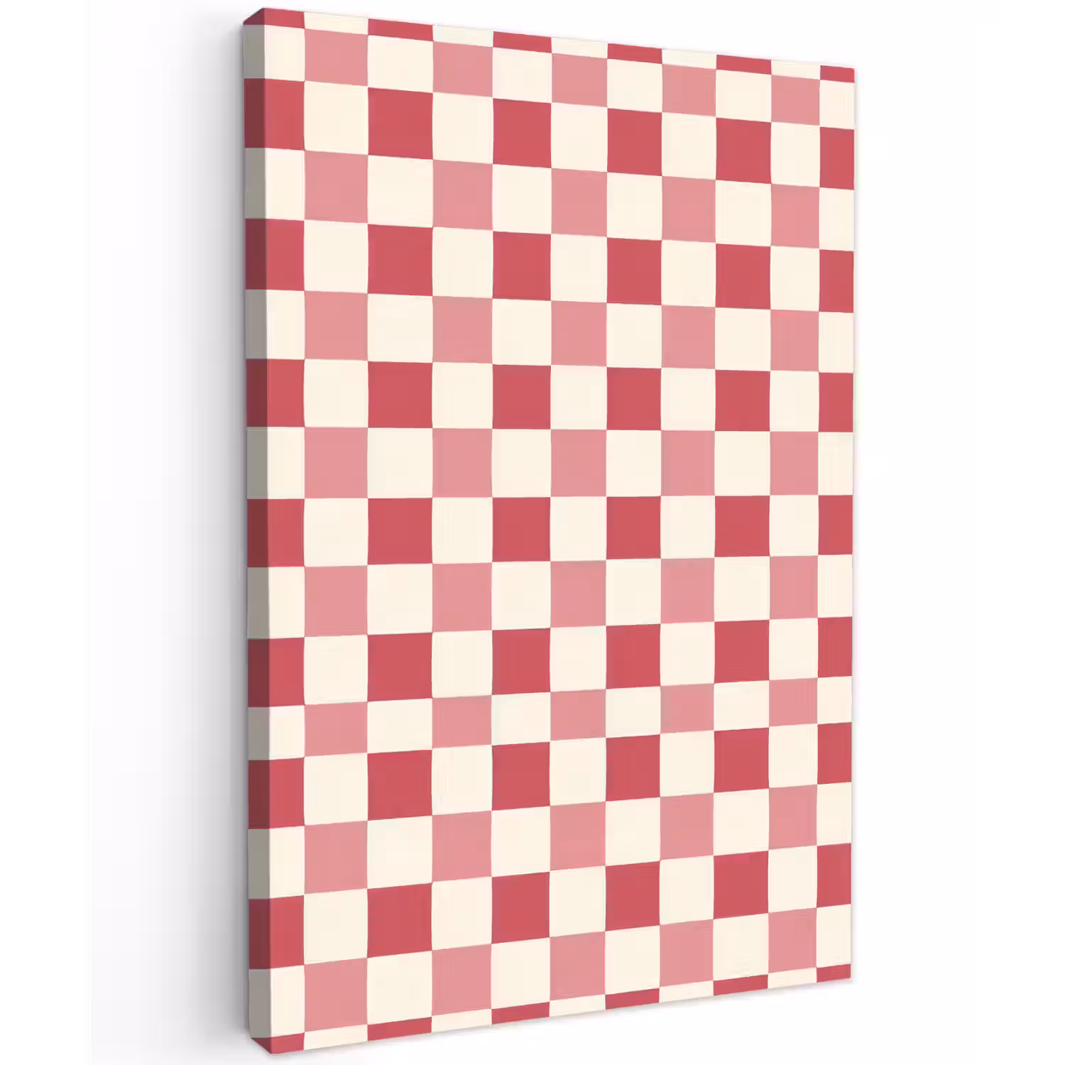 Patroon - Schaak - Roze Tuinposter op houten frame 2 cm dik klein 841 -3d