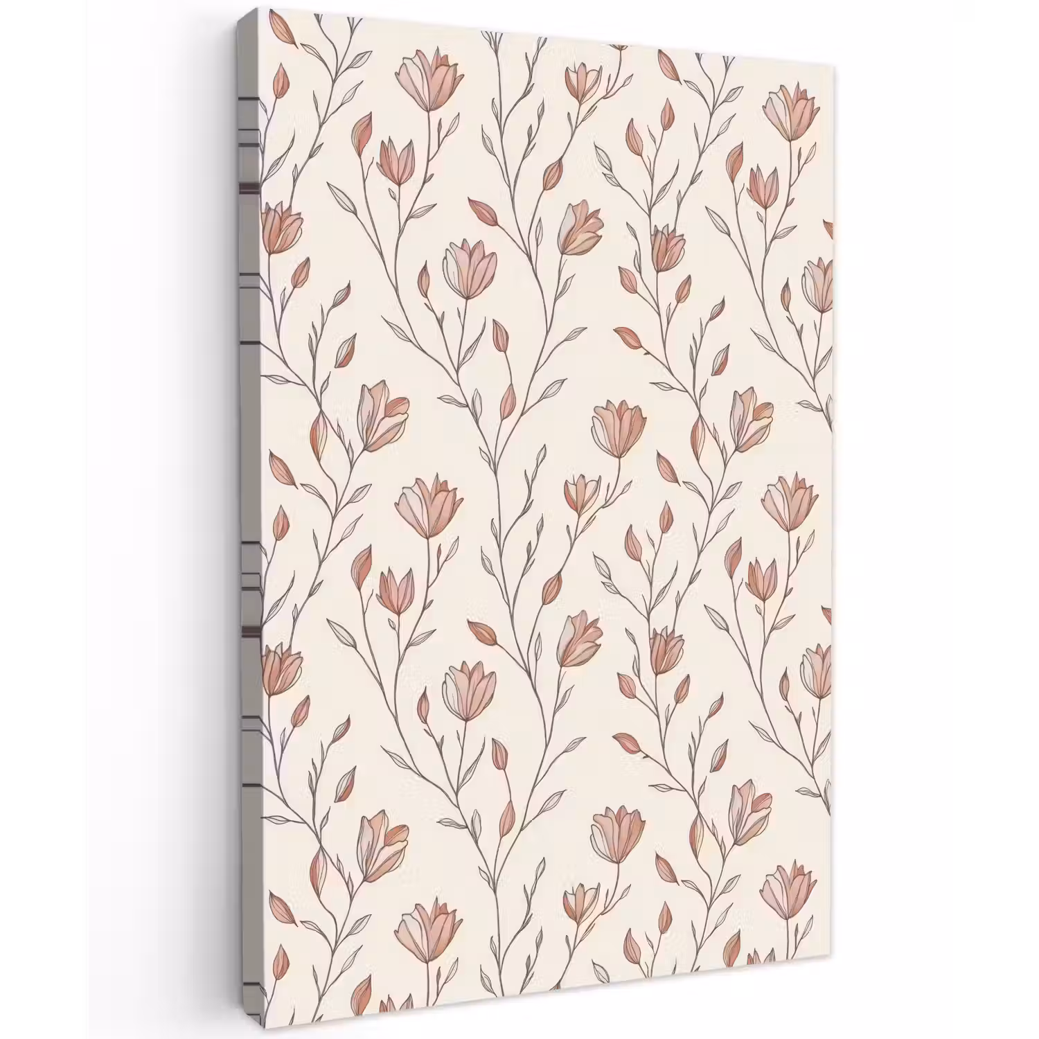 Patroon - Klassiek - Roze Tuinposter op houten frame 2 cm dik klein 841 -3d