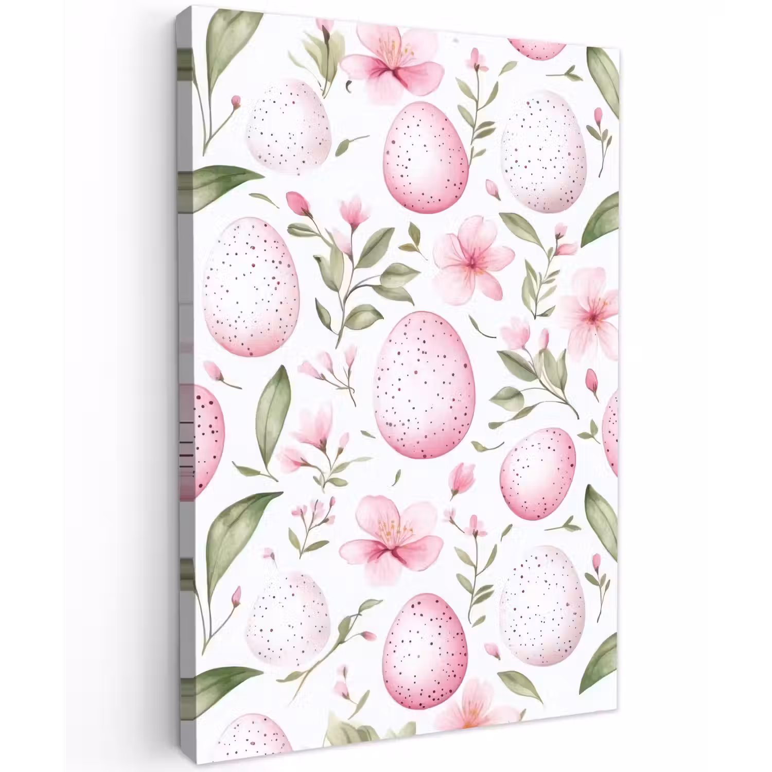 Patroon - Eieren - Roze - Pasen Tuinposter op houten frame 2 cm dik klein -3d