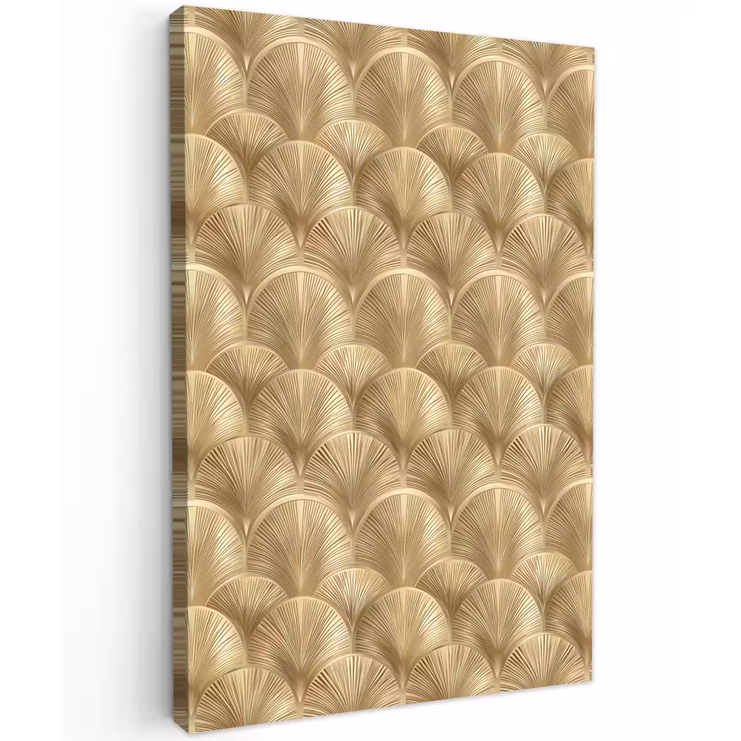 Patroon - Waaier - Goud Tuinposter op houten frame 2 cm dik klein 841 -3d