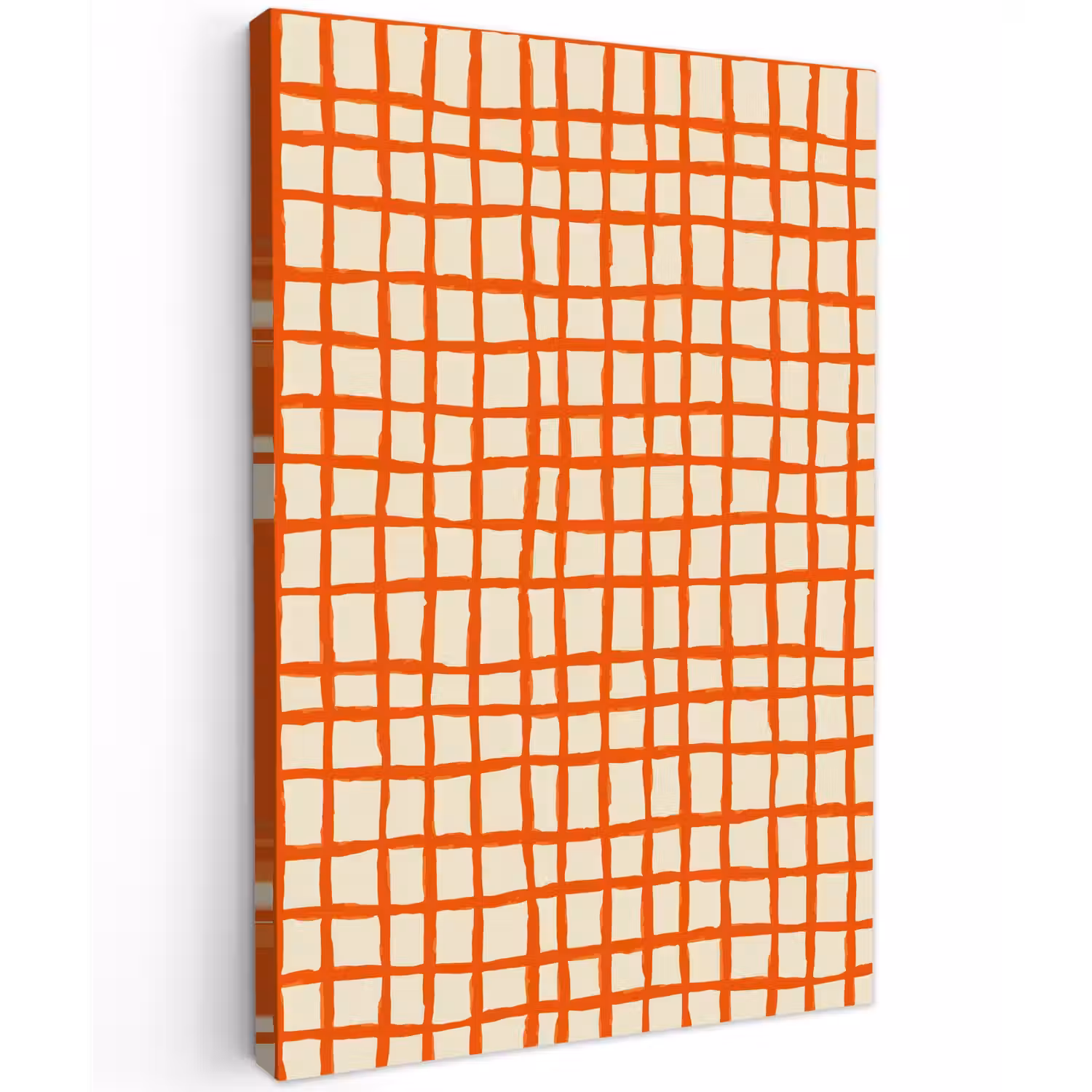 Patroon - Lijnen - Oranje Tuinposter op houten frame 2 cm dik klein 841 -3d
