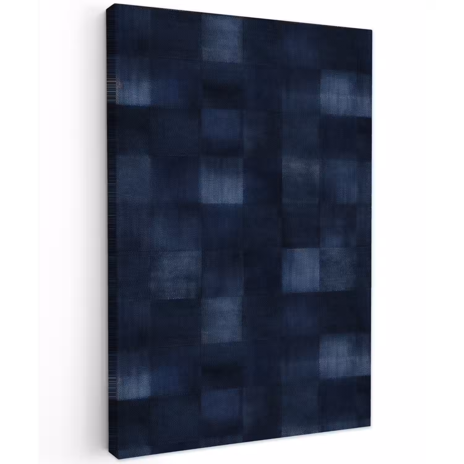 Patroon - Ruit - Marineblauw Tuinposter op houten frame 2 cm dik klein 841 -3d