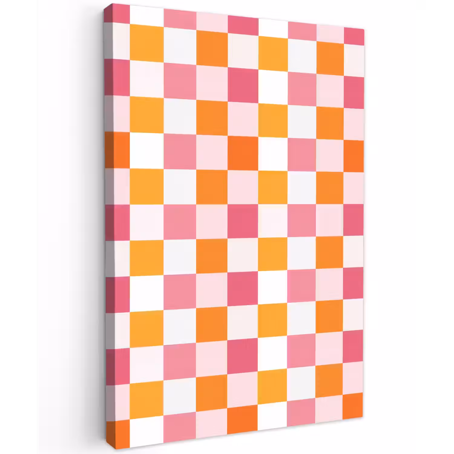 Patroon - Vierkant - Roze Tuinposter op houten frame 2 cm dik klein 841 -3d