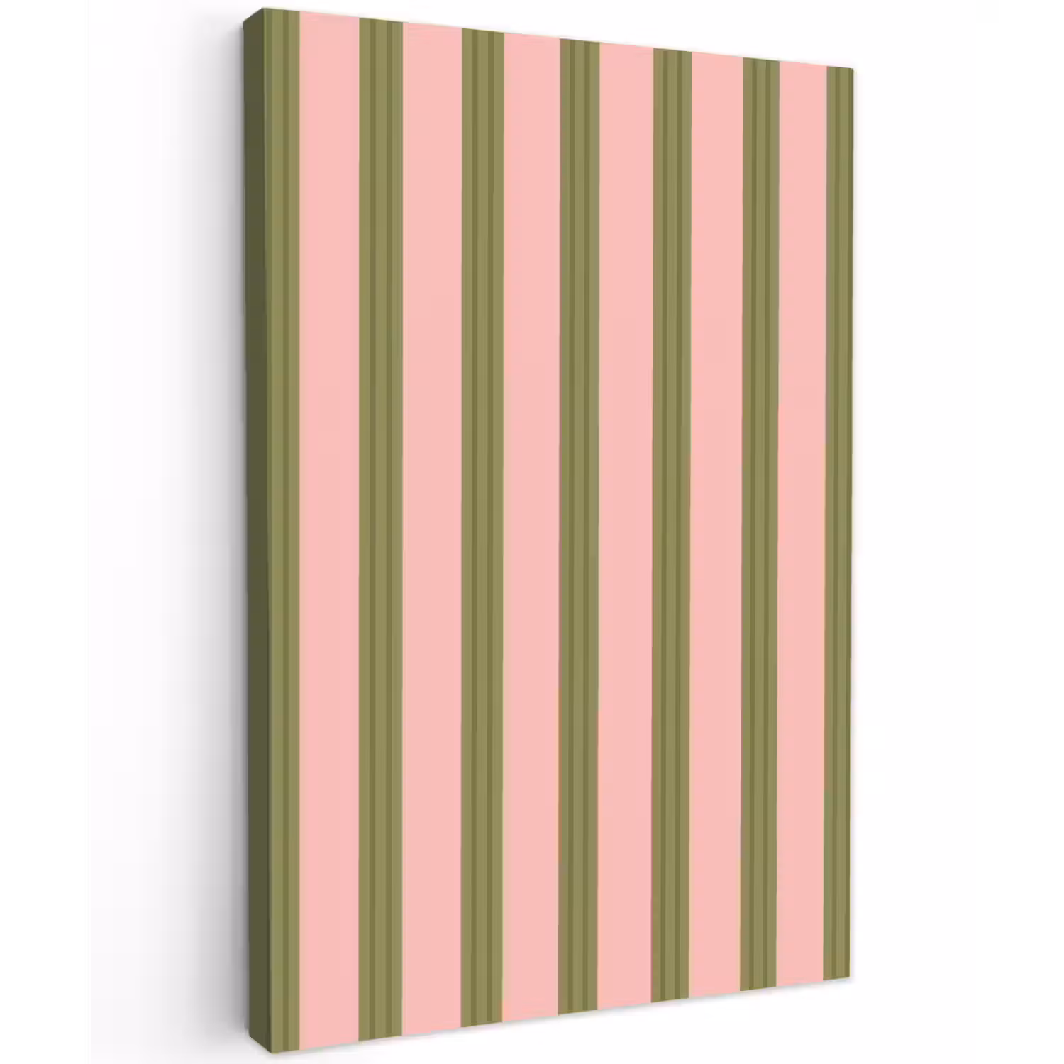 Patroon - Strepen - Abstract - Roze - Groen Tuinposter op houten frame 2 cm dik klein -3d