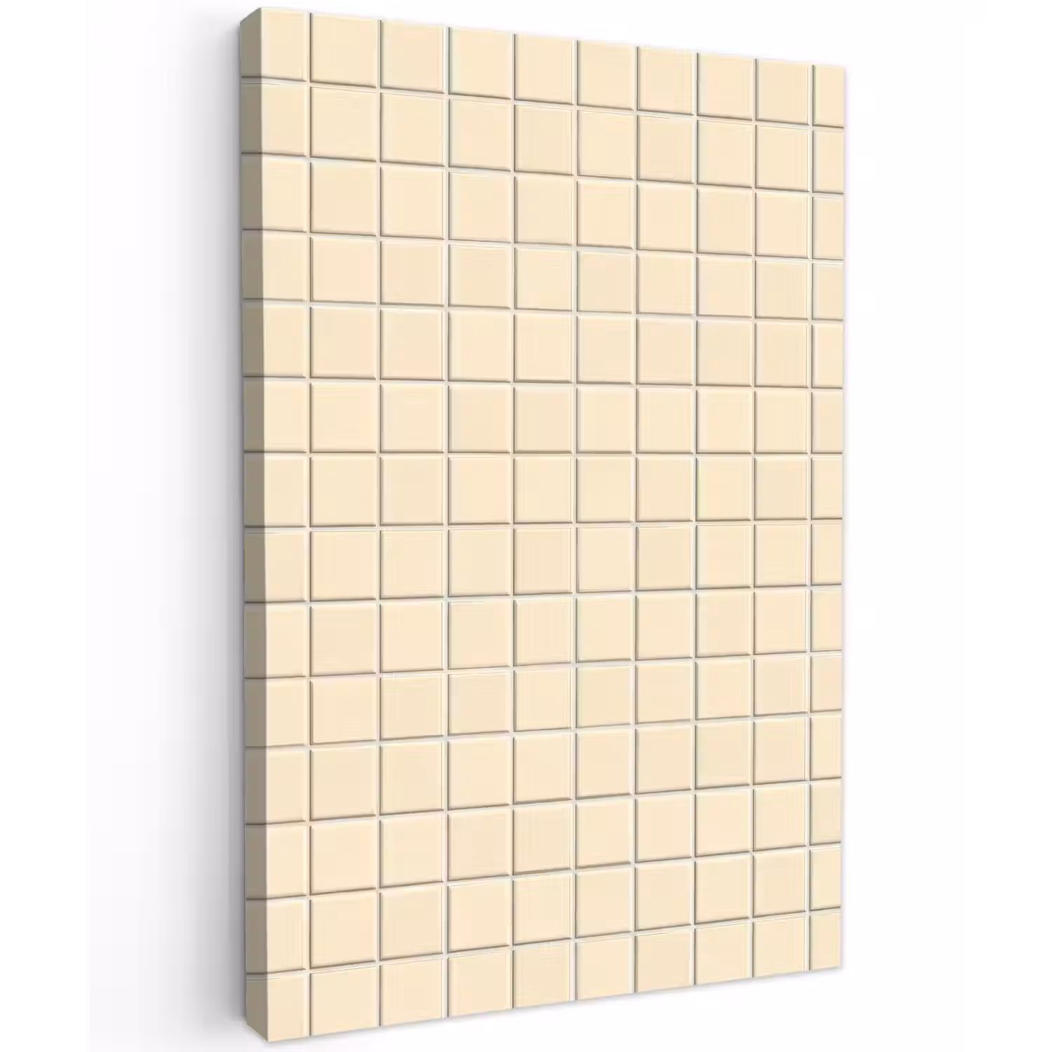 Patroon - Tegels - Gebroken - Wit Tuinposter op houten frame 2 cm dik klein 841 -3d