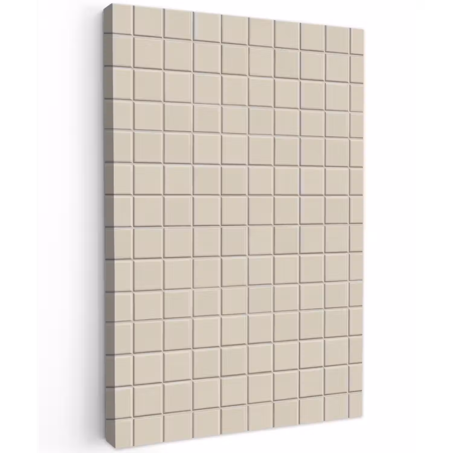 Patroon - Tegels - Taupe Tuinposter op houten frame 2 cm dik klein 841 -3d