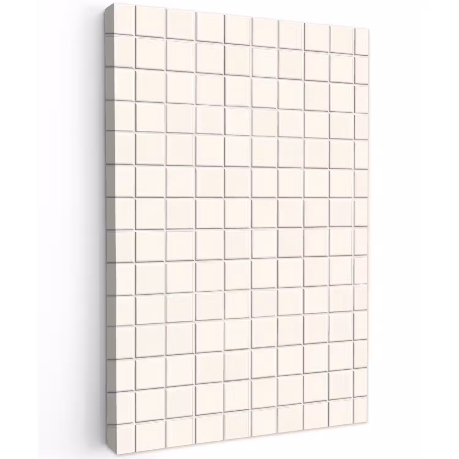 Patroon - Tegels - Wit Tuinposter op houten frame 2 cm dik klein 841 -3d