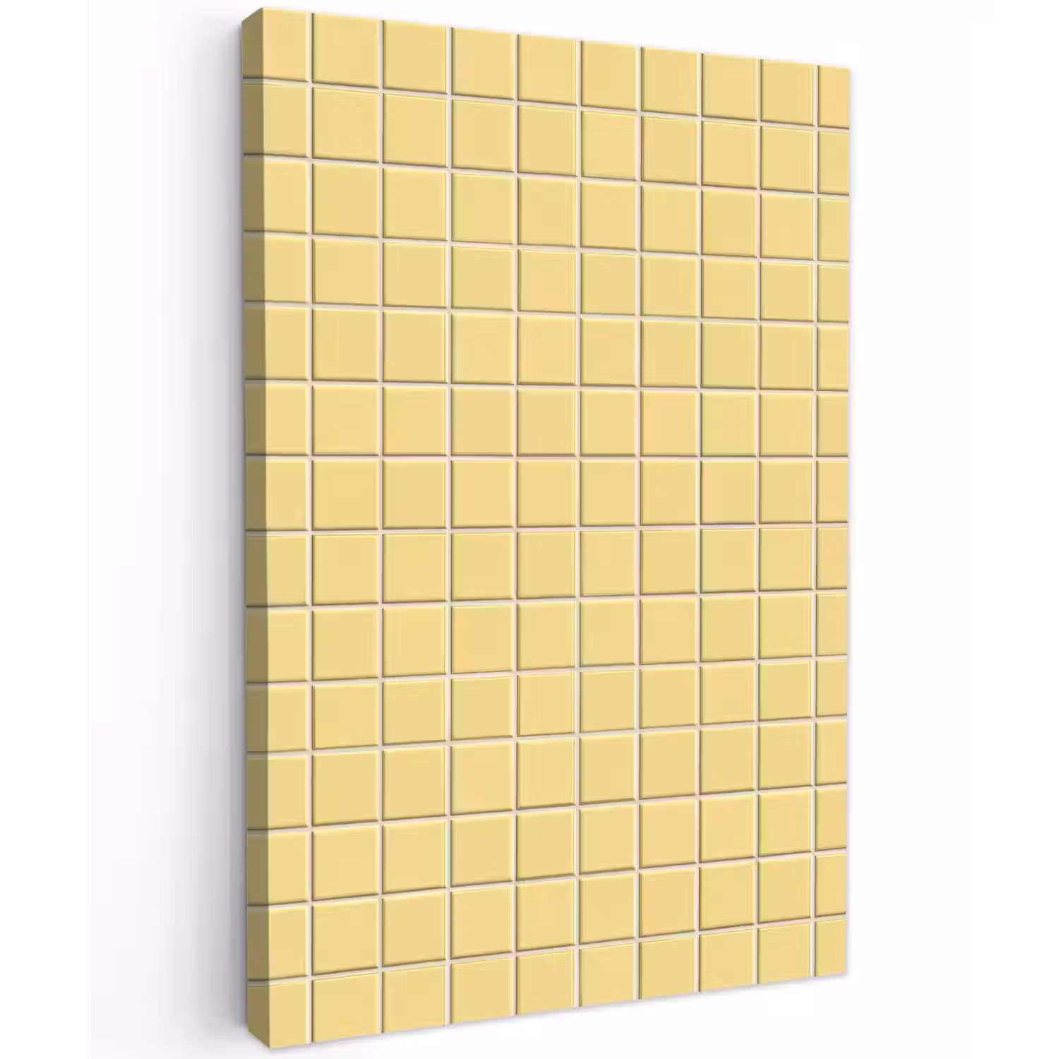 Patroon - Tegels - Geel Tuinposter op houten frame 2 cm dik klein 841 -3d