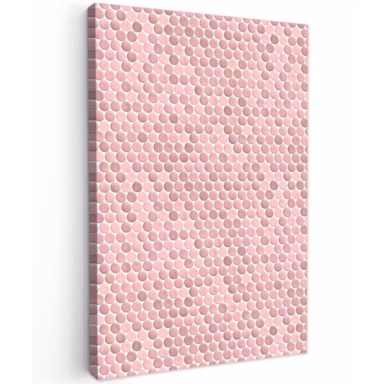 Penny - Mozaïek - Lichtroze Tuinposter op houten frame 2 cm dik klein 841 -3d