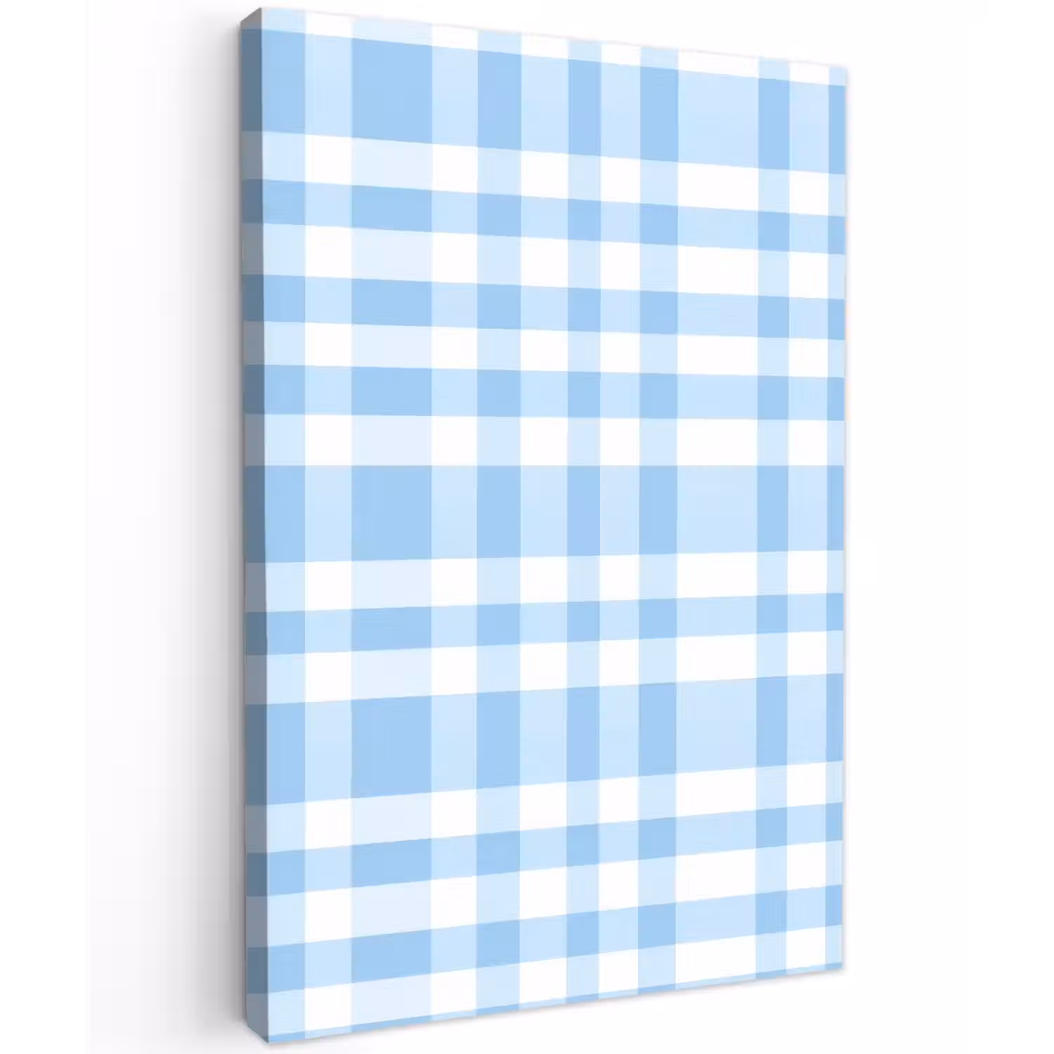 Ruit - Patroon - Blauw Tuinposter op houten frame 2 cm dik klein 841 -3d