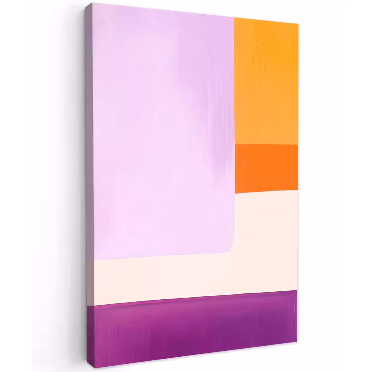 Vlakken - Abstract - Rechthoekig - Oranje Tuinposter op houten frame 2 cm dik klein -3d