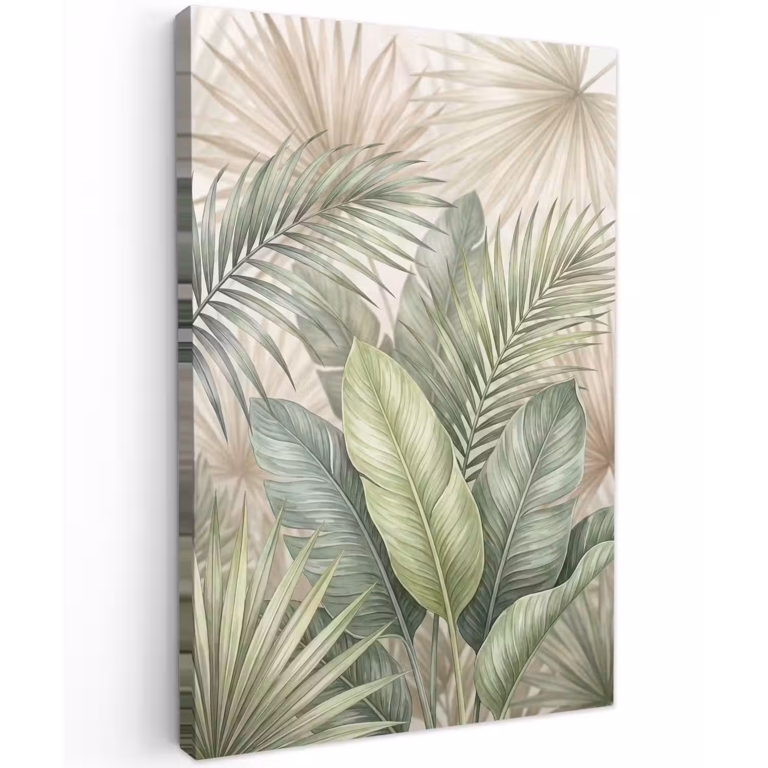 Planten - Tropisch - Bladeren - Groen - Natuur Tuinposter op houten frame 2 cm dik klein -3d