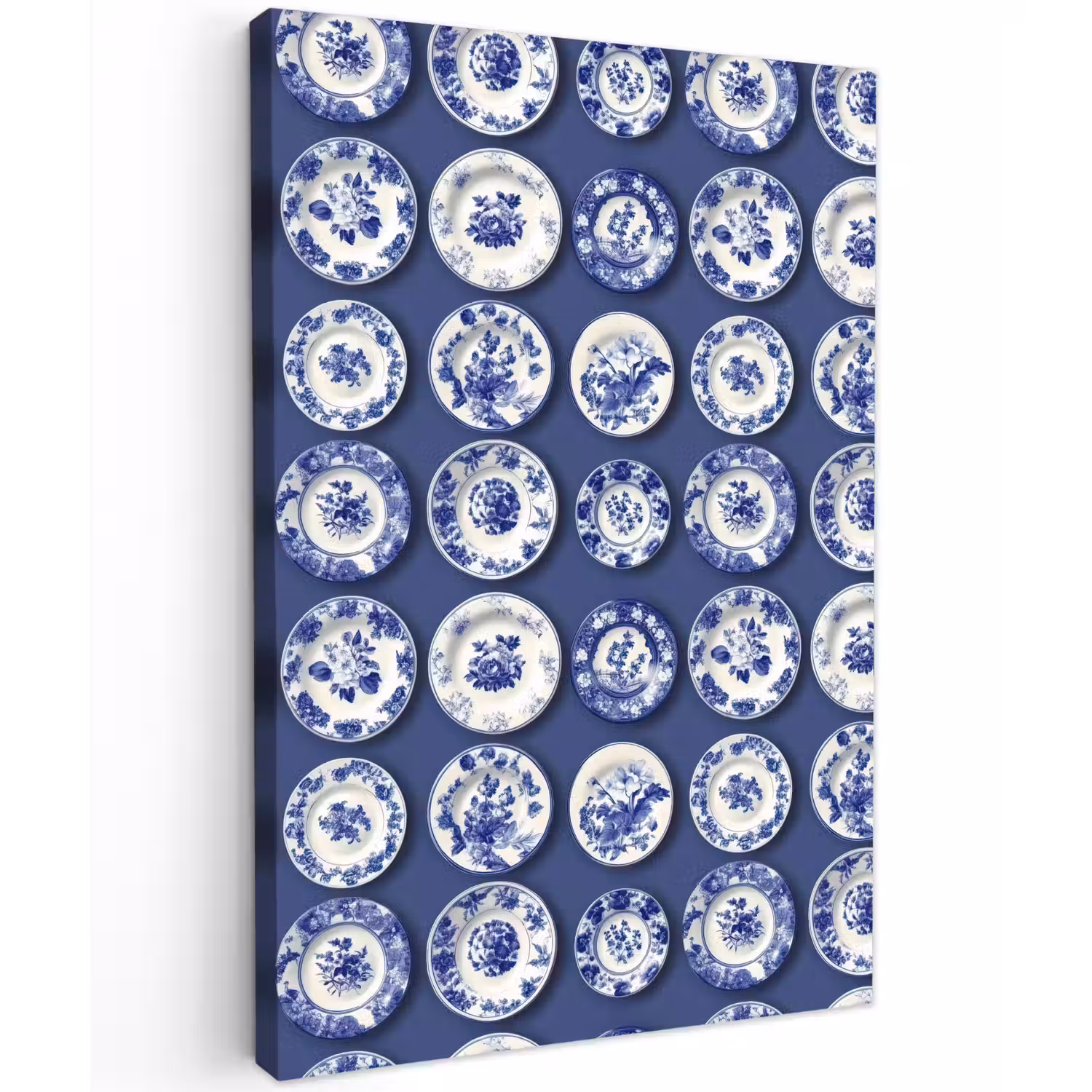 Borden - Floraal - Blauw Tuinposter op houten frame 2 cm dik klein 841 -3d
