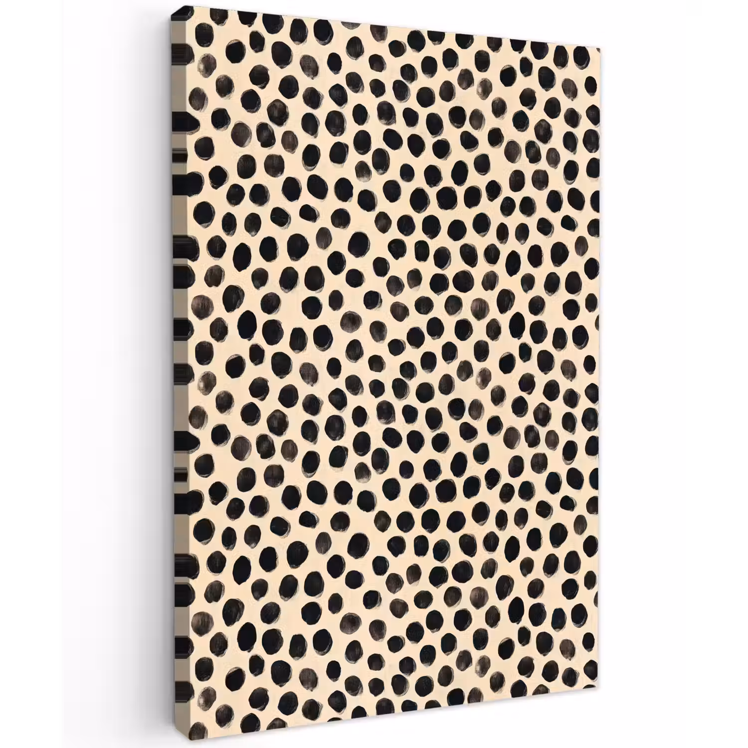 Stippen - Patroon - Zwart Tuinposter op houten frame 2 cm dik klein 841 -3d