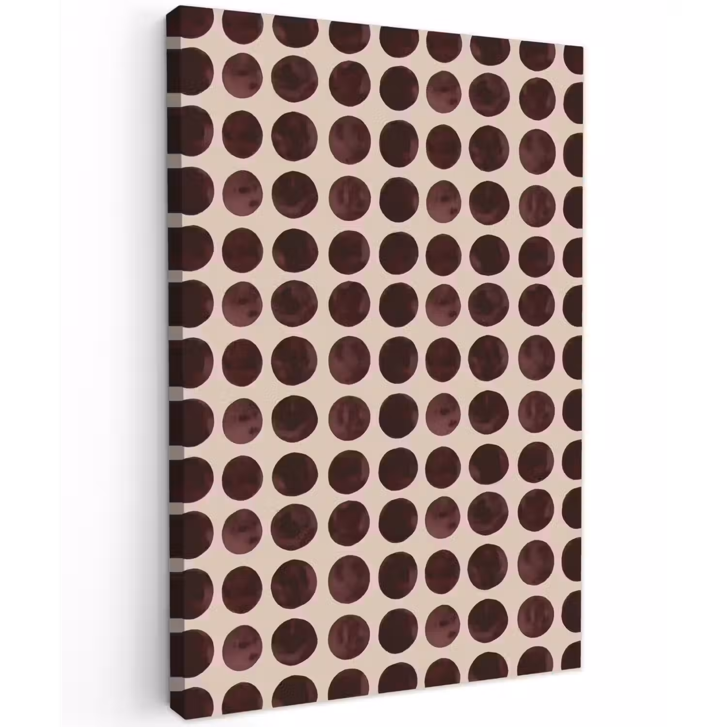 Stippen - Patroon - Bruin Tuinposter op houten frame 2 cm dik klein 841 -3d