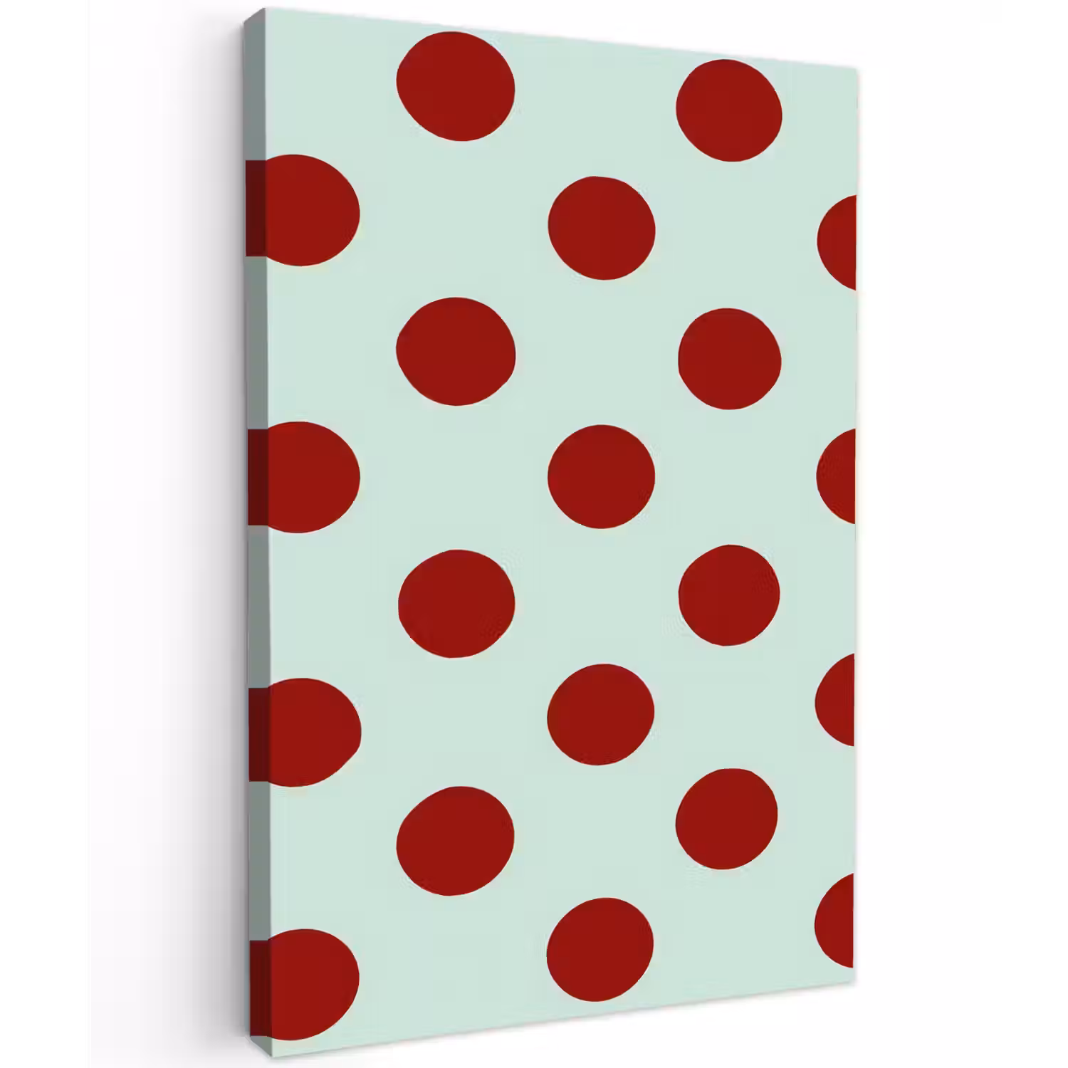 Polka - Dots - Rood Tuinposter op houten frame 2 cm dik klein 841 -3d
