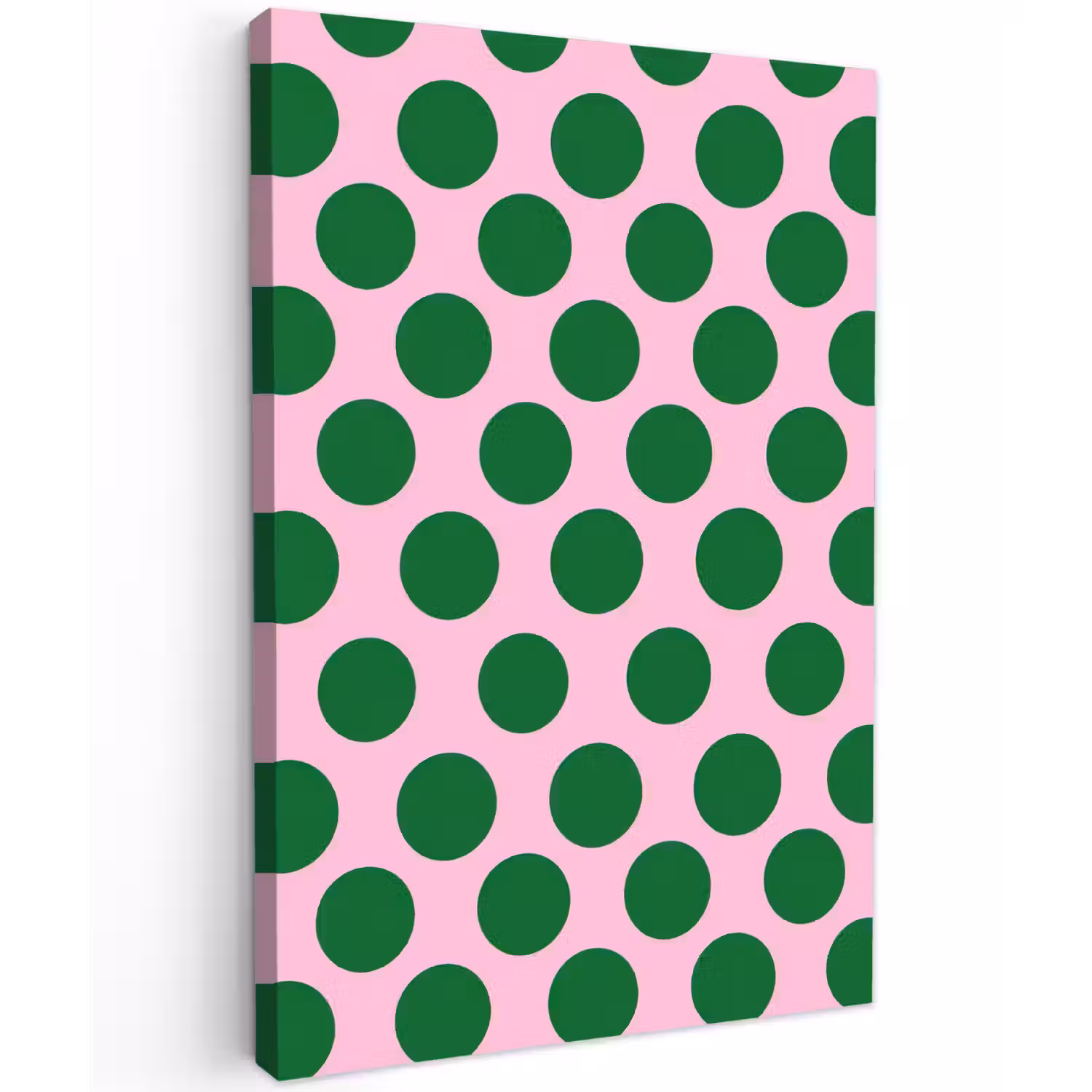 Polkadots - Patroon - Groen Tuinposter op houten frame 2 cm dik klein 841 -3d