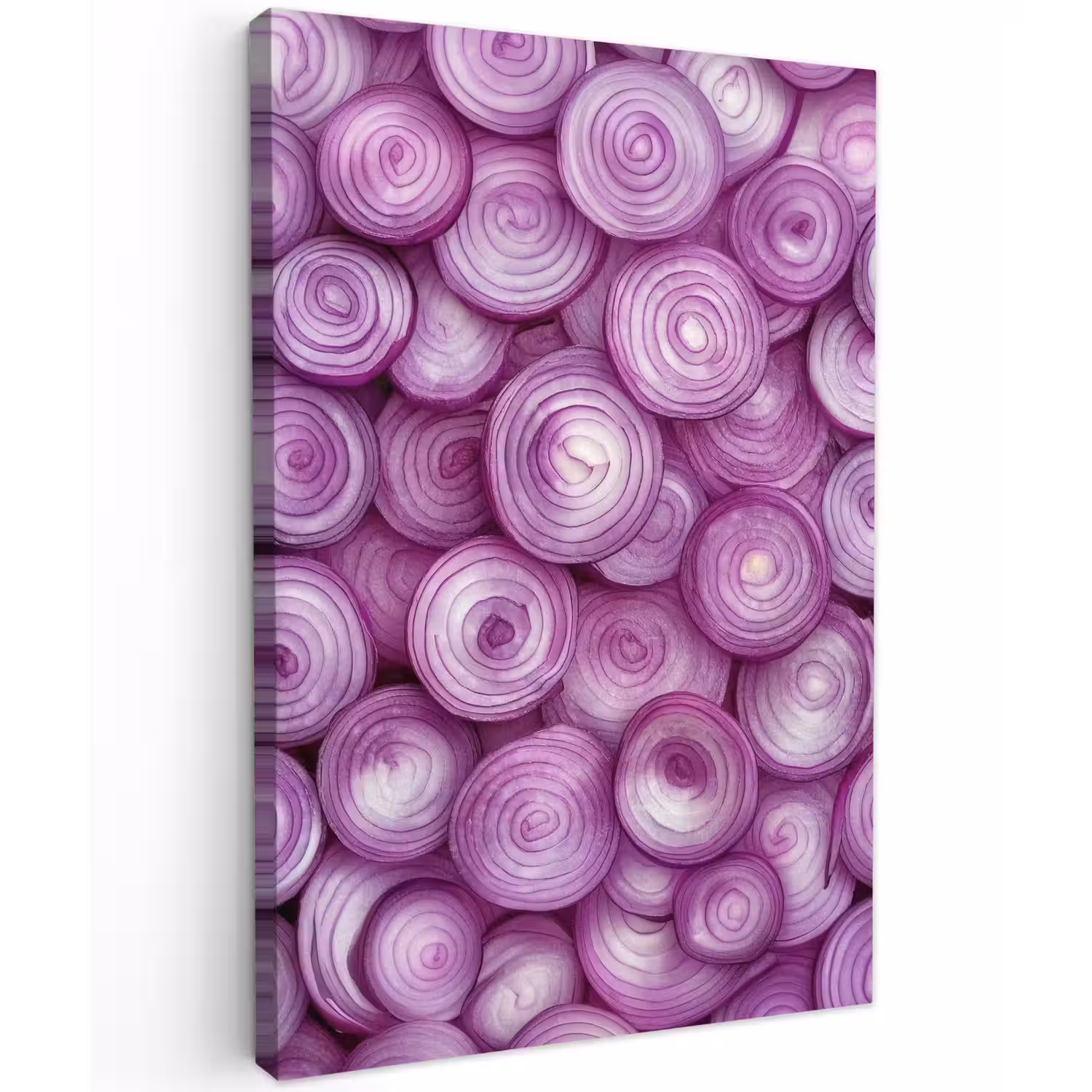 Paars - Uien - Close up Tuinposter op houten frame 2 cm dik klein -3d