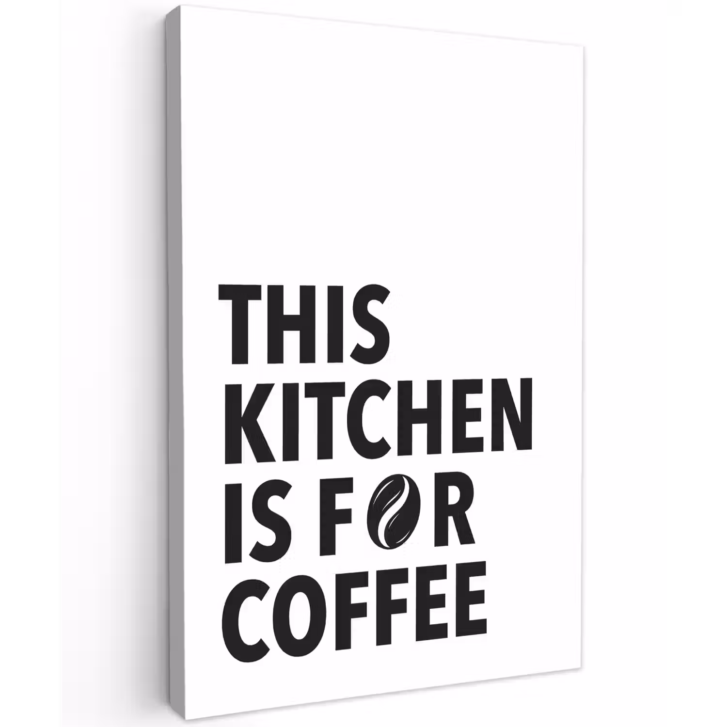 Quotes - Koffie - Bonen - Modern Tuinposter op houten frame 2 cm dik klein -3d