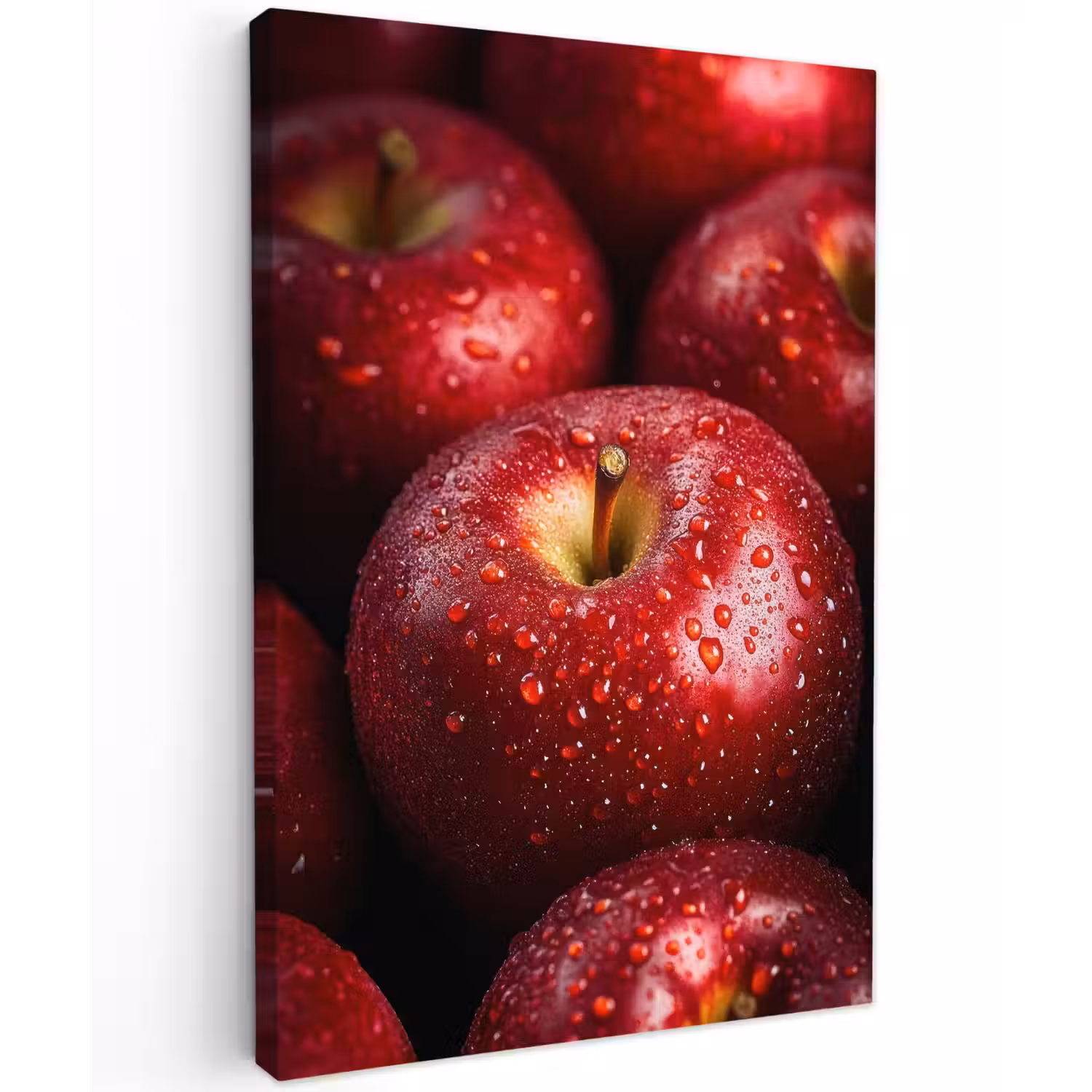 Rood - Appels - Fruit Tuinposter op houten frame 2 cm dik klein -3d