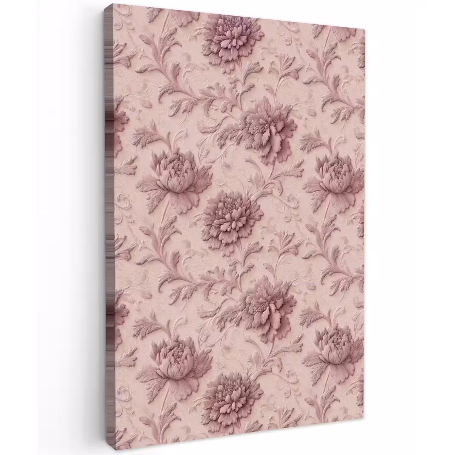 Reliëf - Pioenrozen - Roze Tuinposter op houten frame 2 cm dik klein 841 -3d