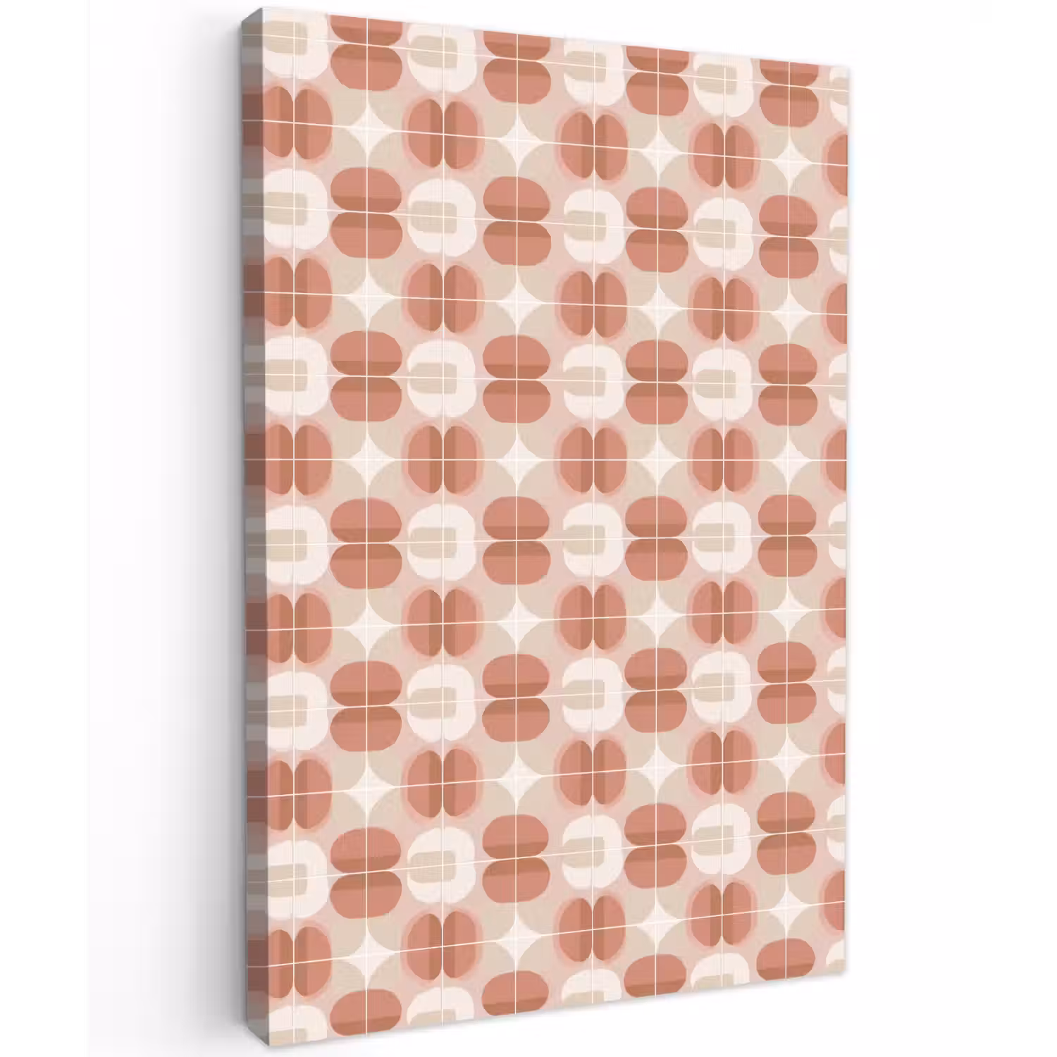 Retro - Klassiek - Roze Tuinposter op houten frame 2 cm dik klein 841 -3d