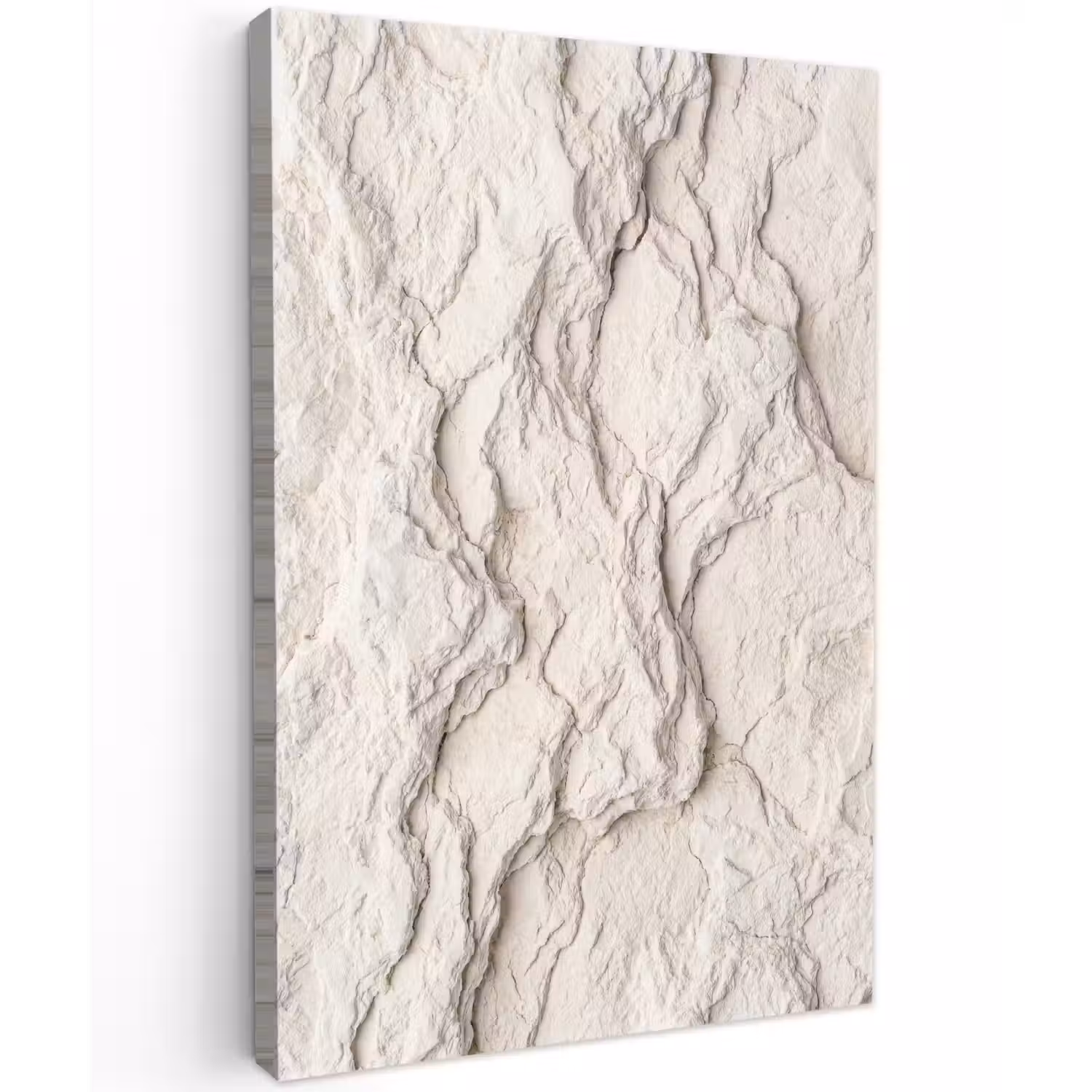 Rots - Structuur - Natuur - Beige - Abstract Tuinposter op houten frame 2 cm dik klein -3d