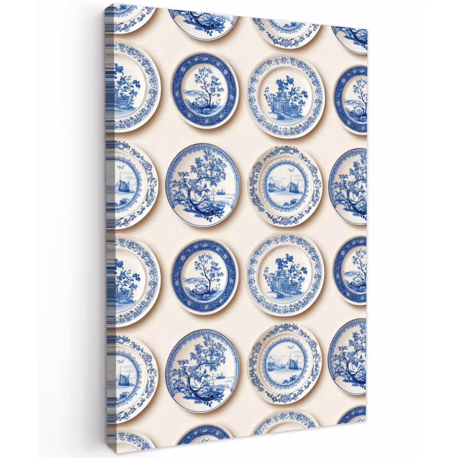 Borden - Bomen - Planten - Blauw Tuinposter op houten frame 2 cm dik klein 841 -3d