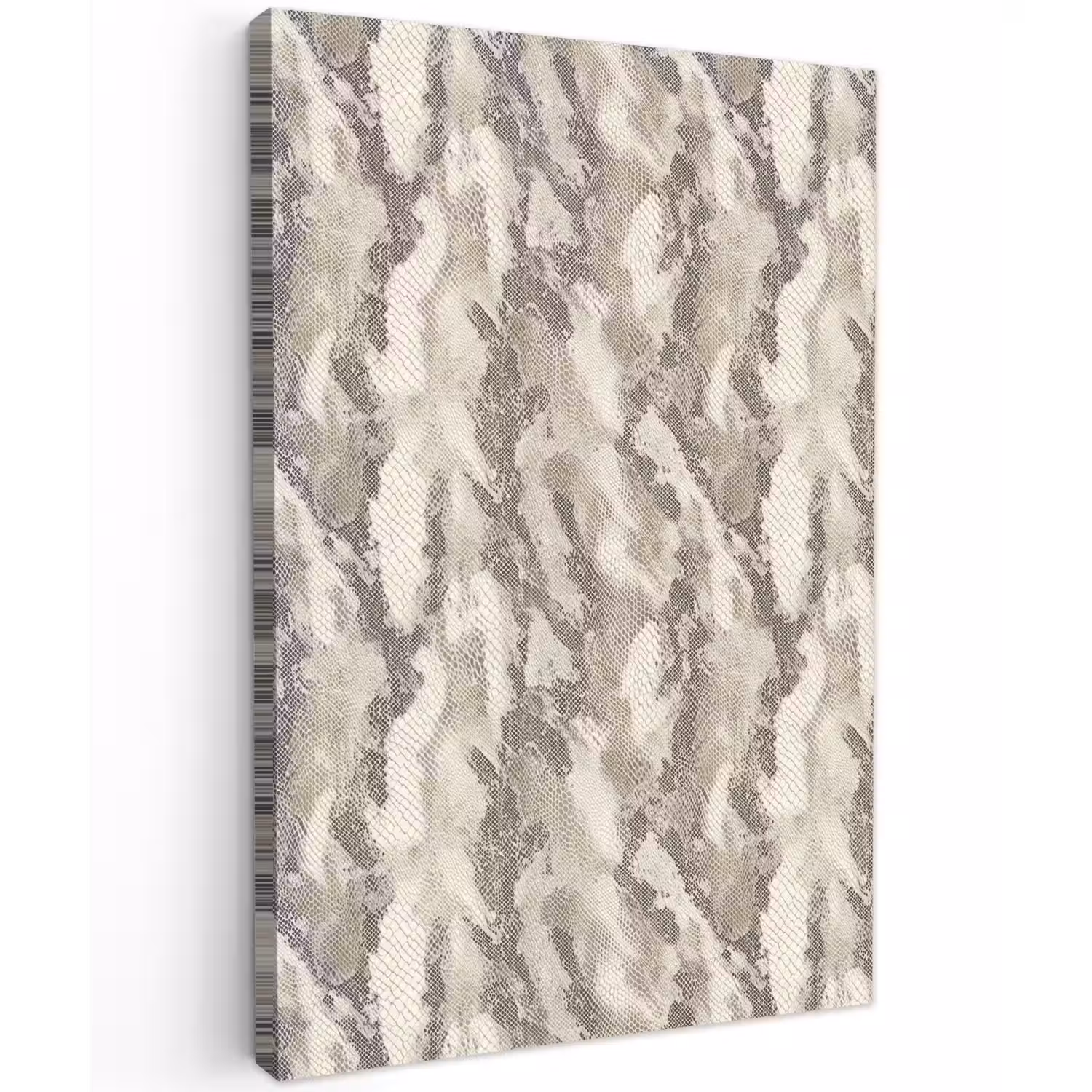 Slang - Patroon - Taupe Tuinposter op houten frame 2 cm dik klein 841 -3d