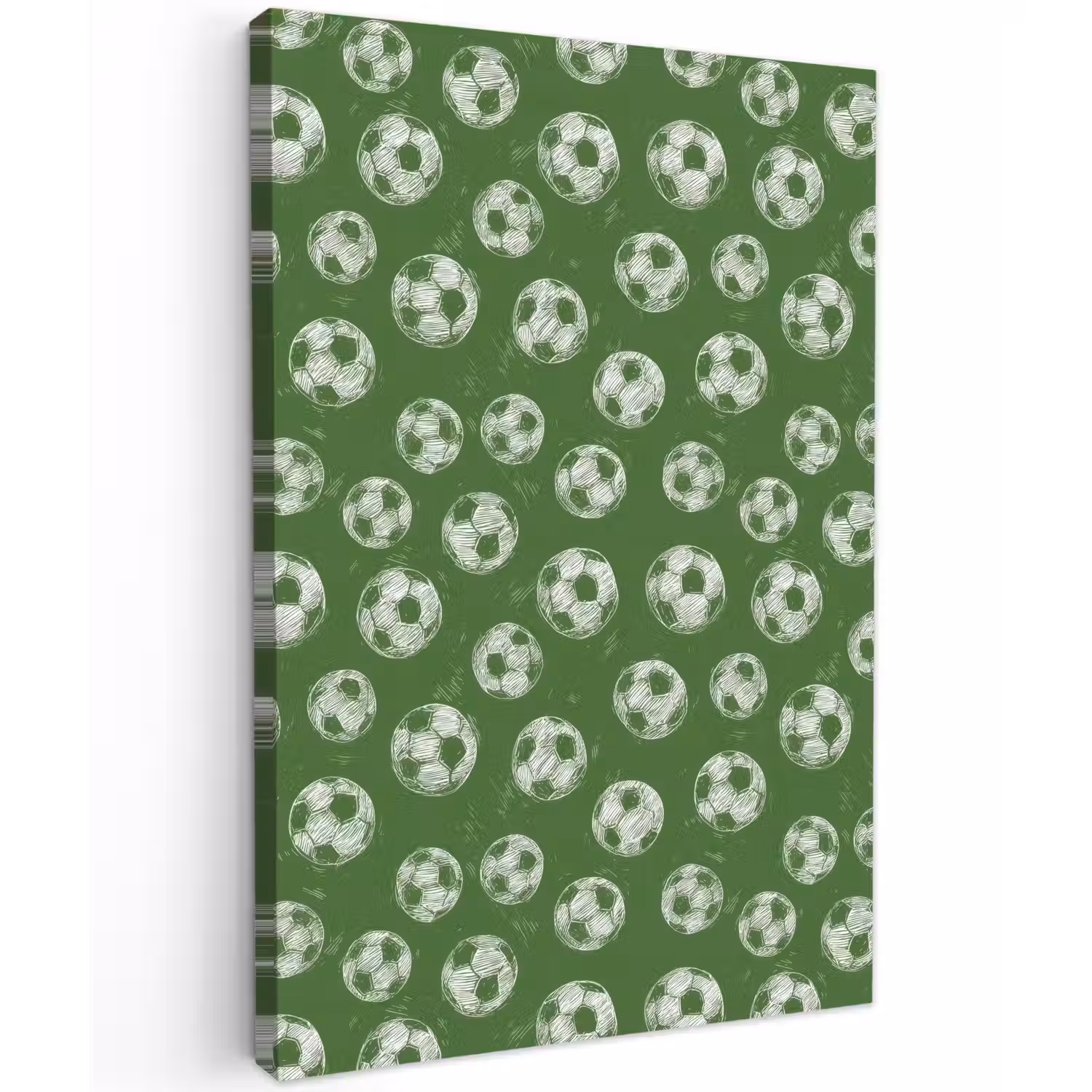 Voetbal - Sport - Groen Tuinposter op houten frame 2 cm dik klein 841 -3d
