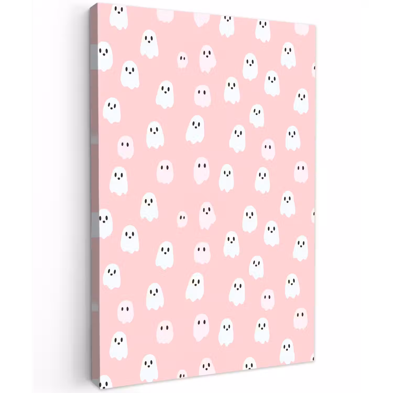 Spookjes - Patroon - Roze Tuinposter op houten frame 2 cm dik klein 841 -3d