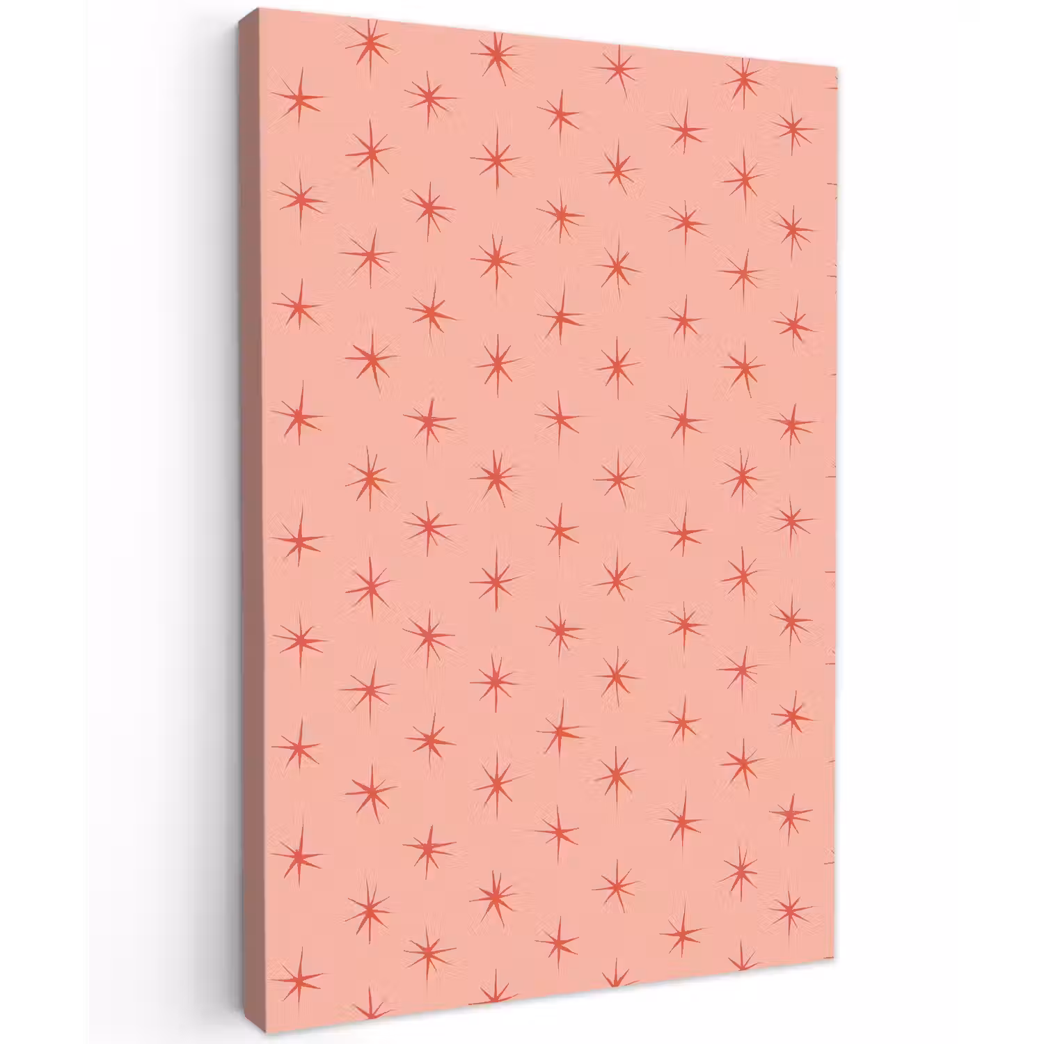 Sterretjes - Patroon - Oranje Tuinposter op houten frame 2 cm dik klein 841 -3d