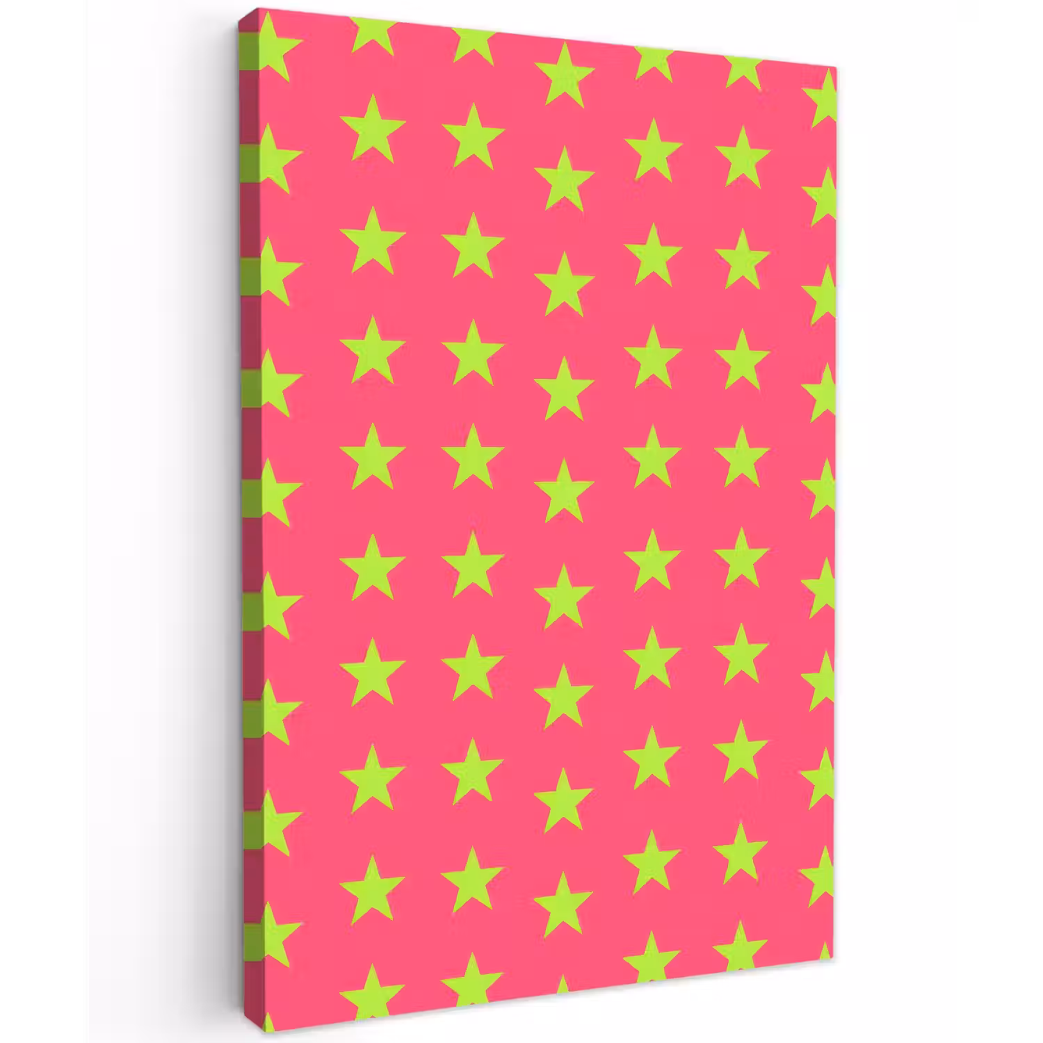 Sterren - Patroon - Roze Tuinposter op houten frame 2 cm dik klein 841 -3d