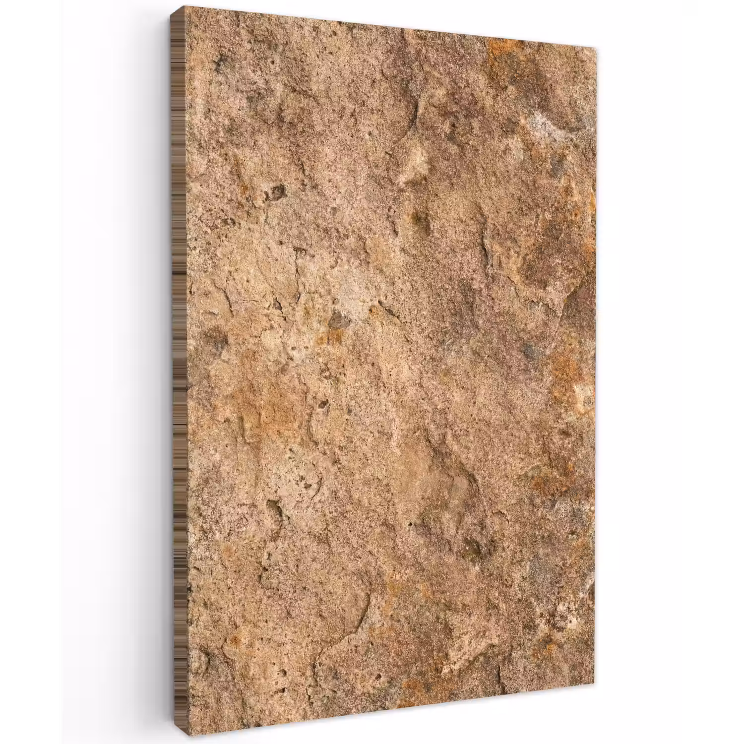 Steen - Natuur - Textuur - Abstract - Bruin Tuinposter op houten frame 2 cm dik klein -3d