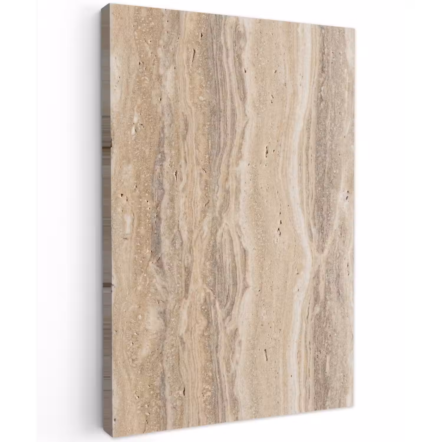 Steen - Patroon - Textuur - Natuurlijk - Beige Tuinposter op houten frame 2 cm dik klein -3d
